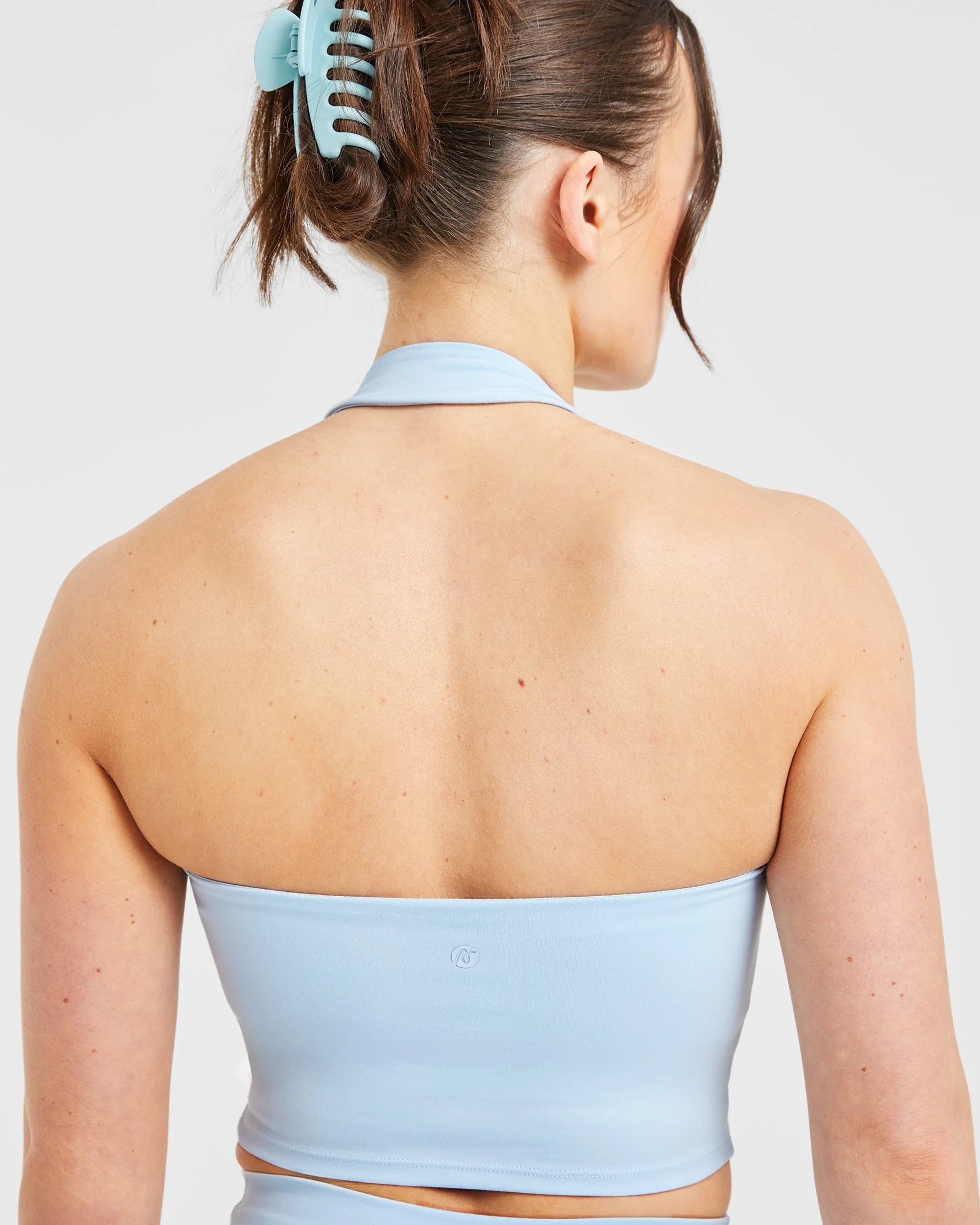 Staple Halterneck Crop Top - Pastel Bleu - Image 6