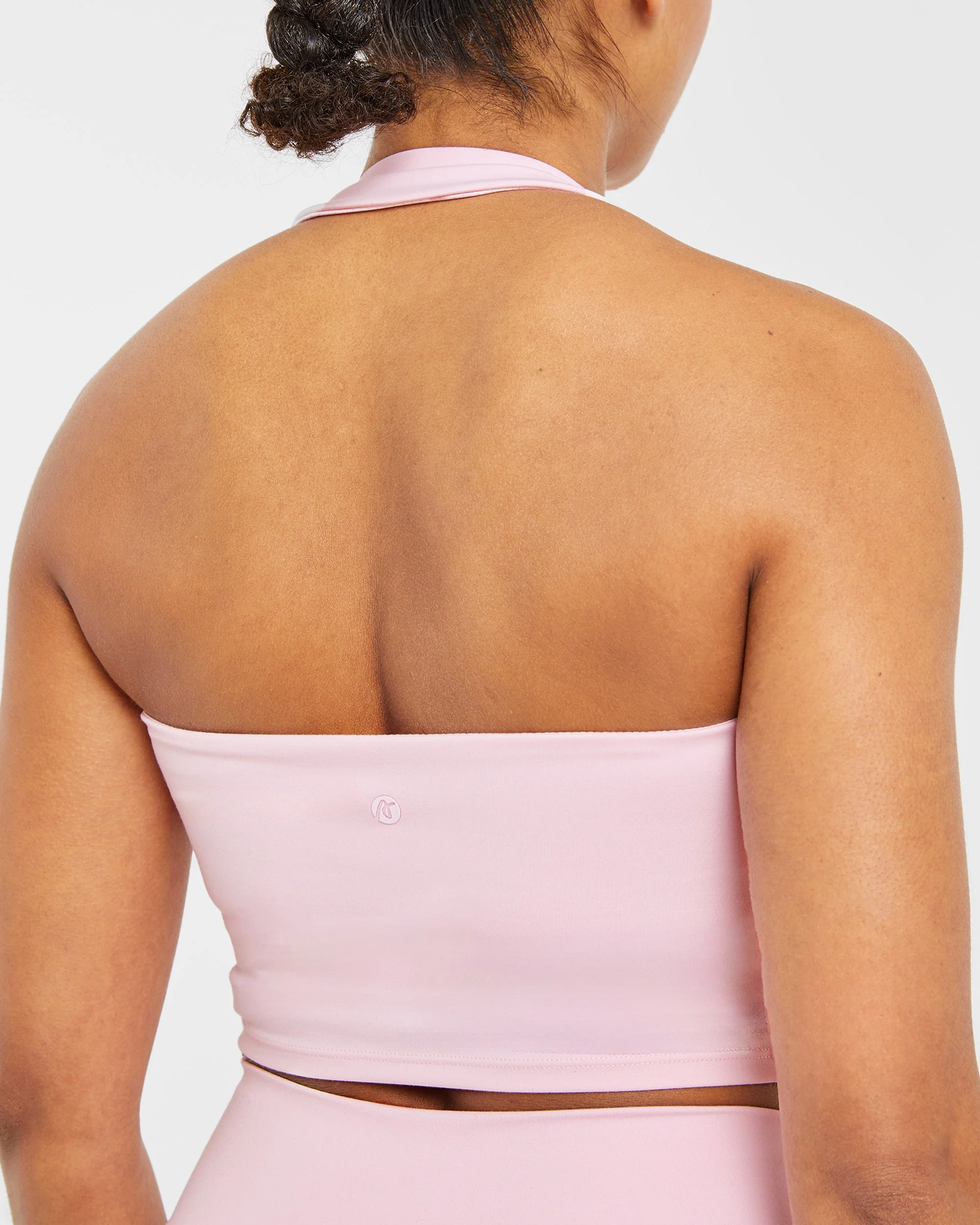 Staple Halterneck Crop Top - Pastel Rose - Image 6
