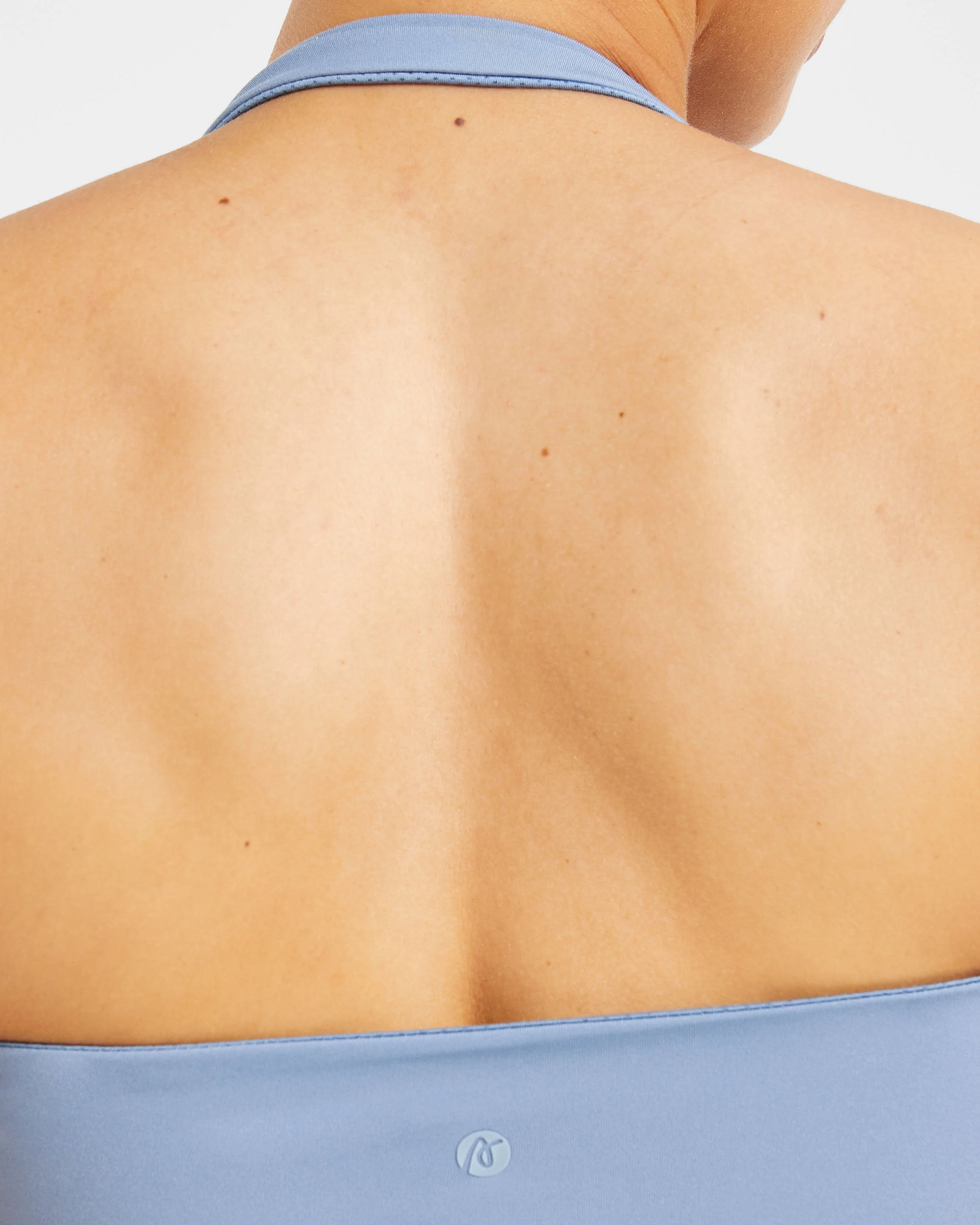 Staple Halterneck Crop Top - Slate Bleu - Image 6