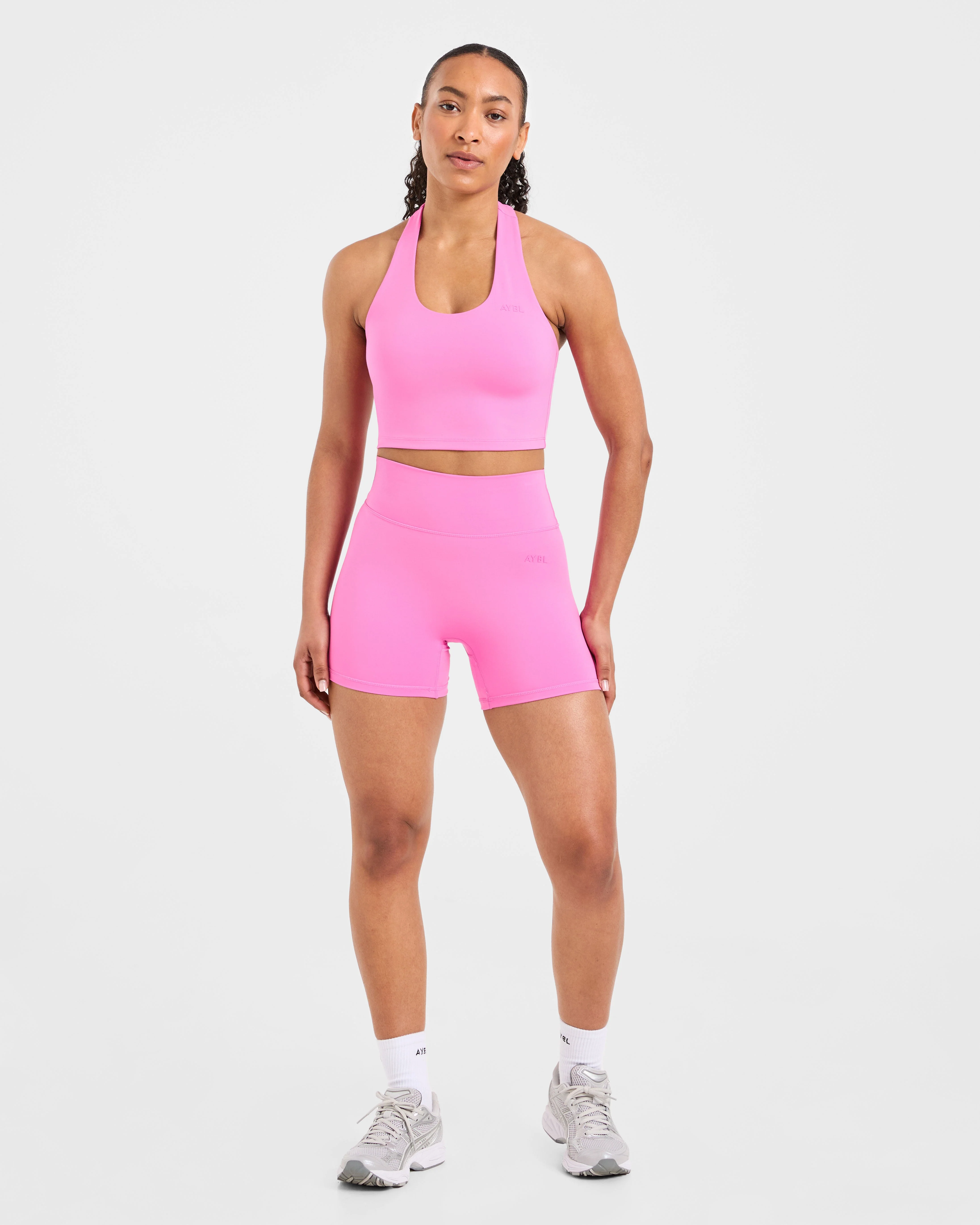 Staple Halterneck Crop Top - Summer Rose - Image 3