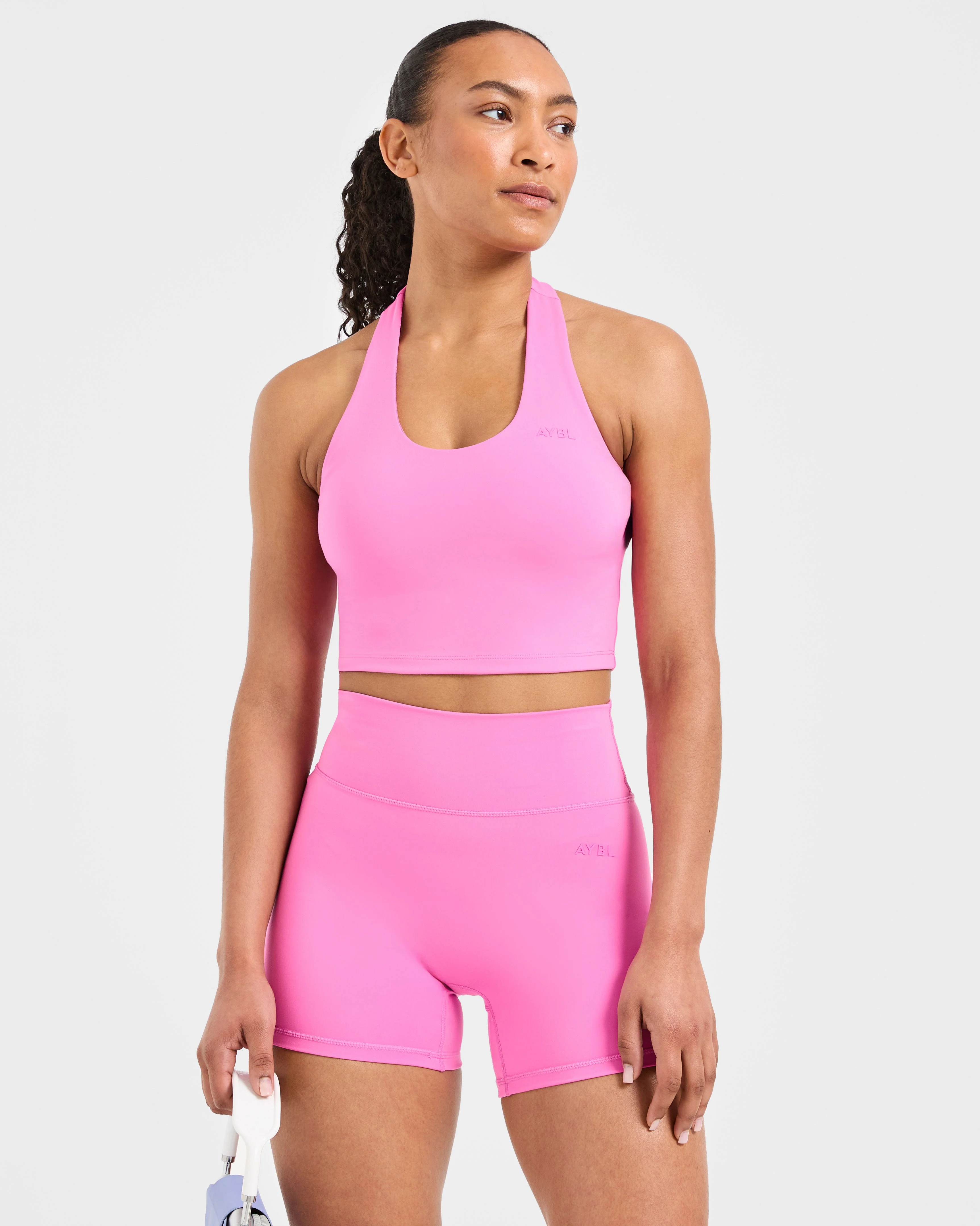 Staple Halterneck Crop Top - Summer Rose - Image 7