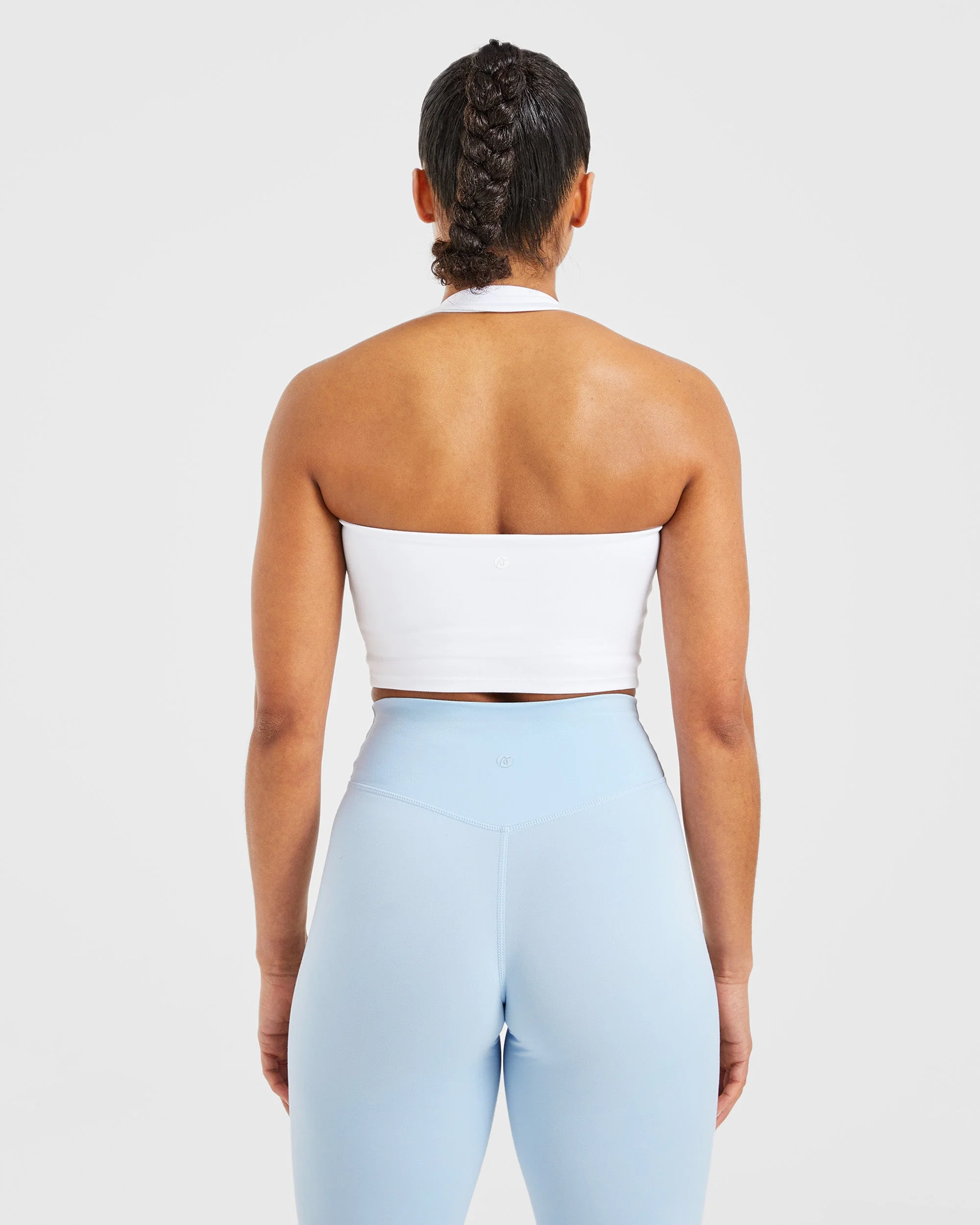 Staple Halterneck Crop Top - Blanc - Image 2