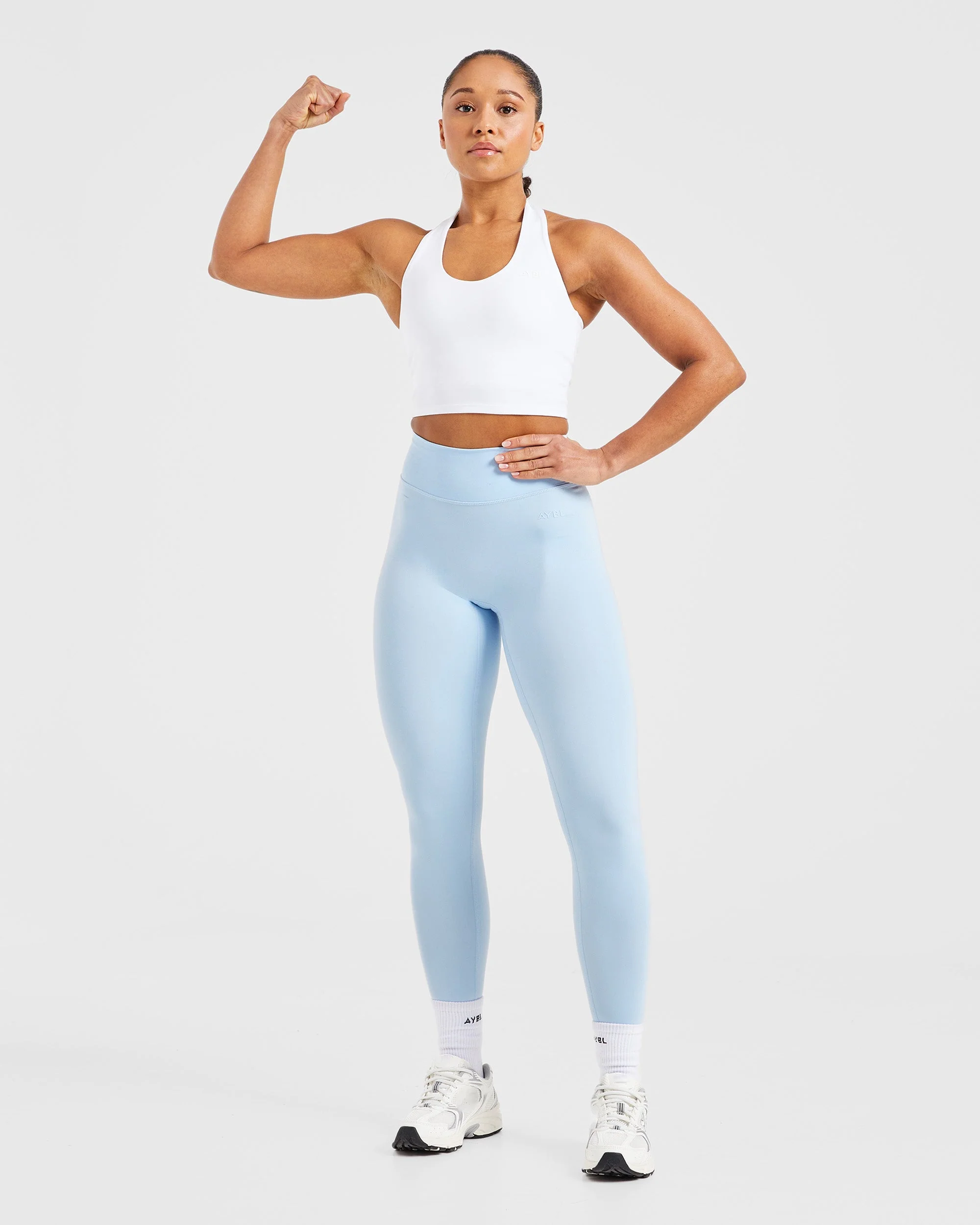 Staple Halterneck Crop Top - Blanc - Image 7