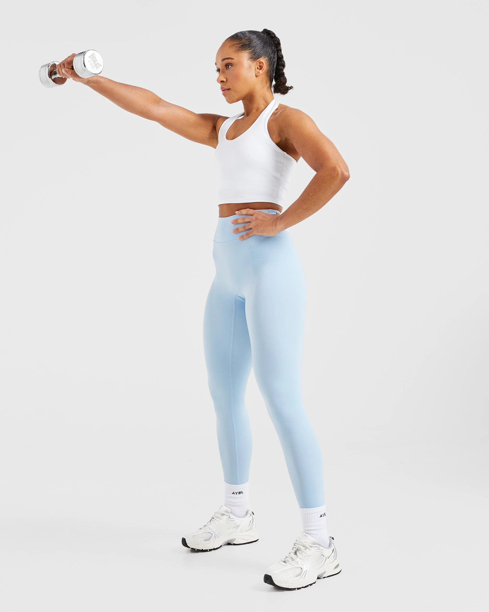 Staple Halterneck Crop Top - Blanc - Image 8