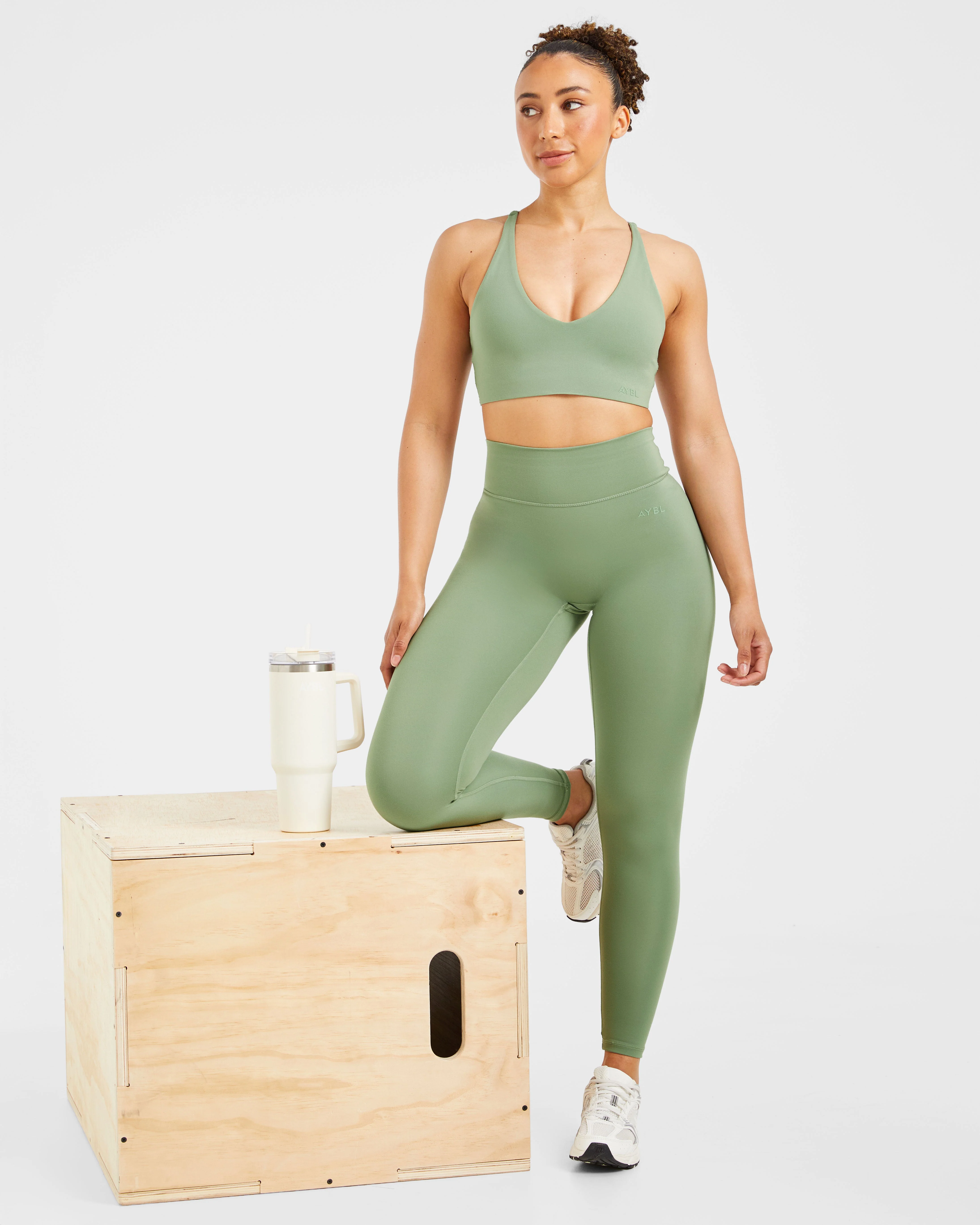Staple Leggings - Olive Vert - Image 7
