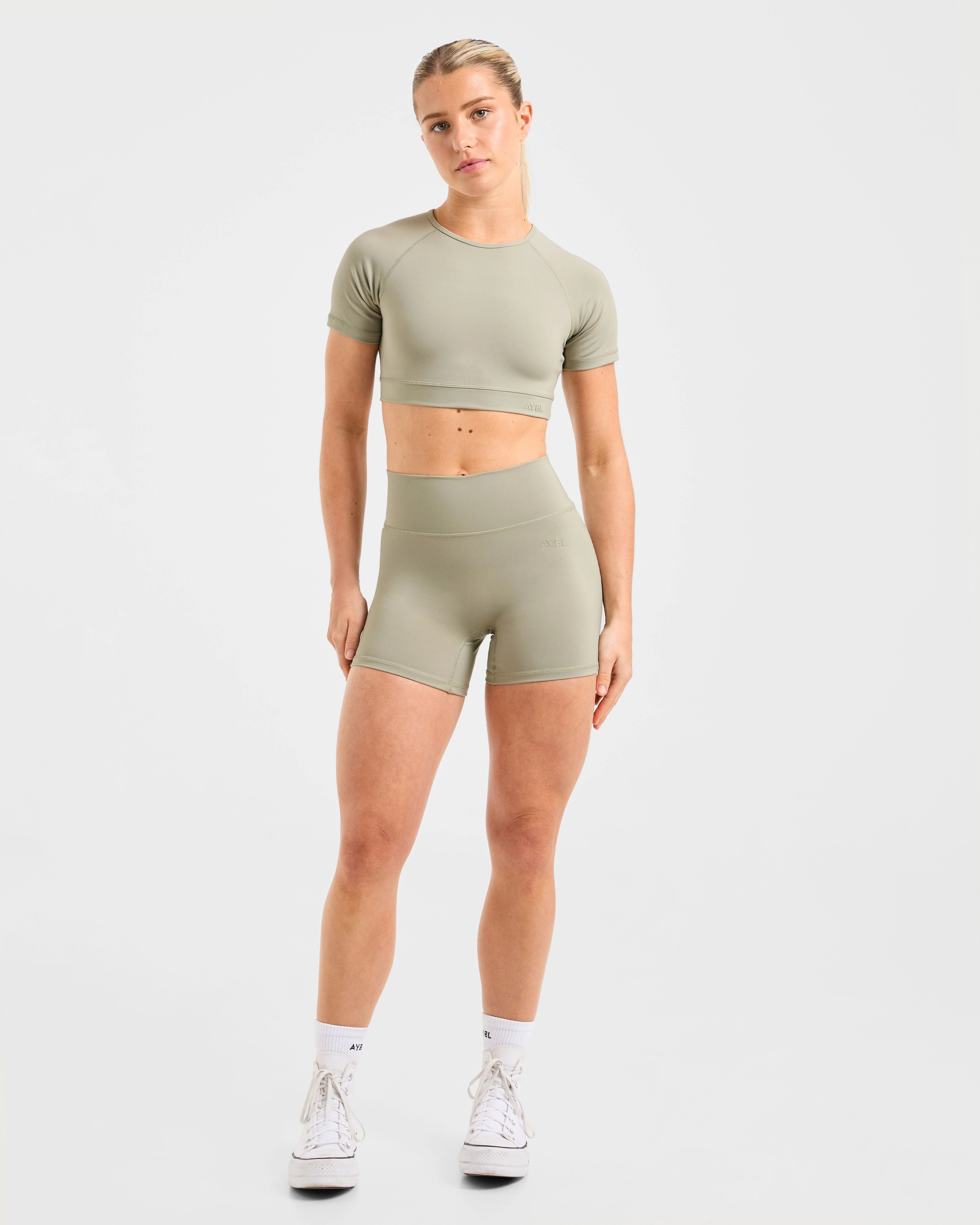 Staple Shorts - Washed Olive - Image 3