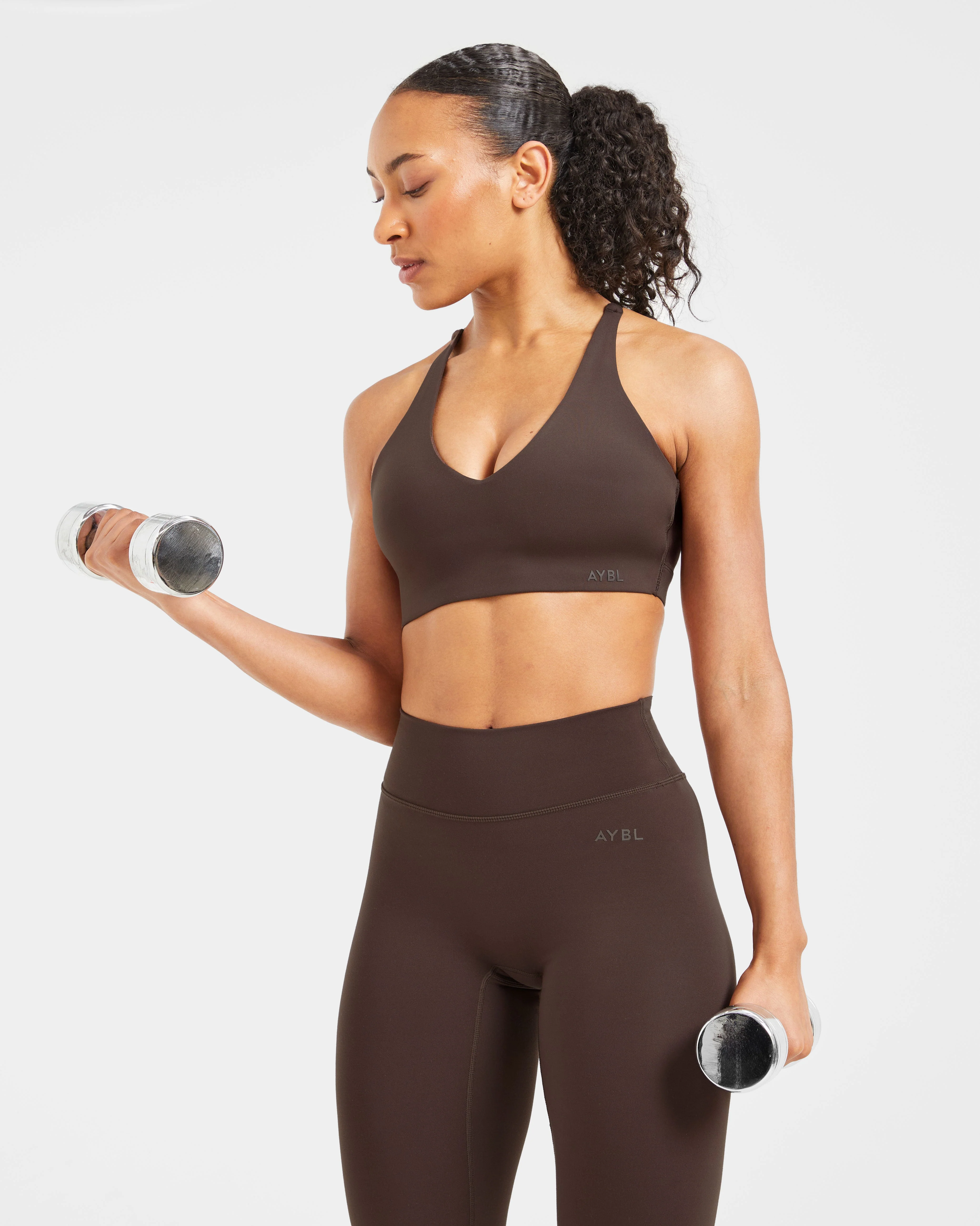 Staple Sports Bra - Coffee Brun - Image 8