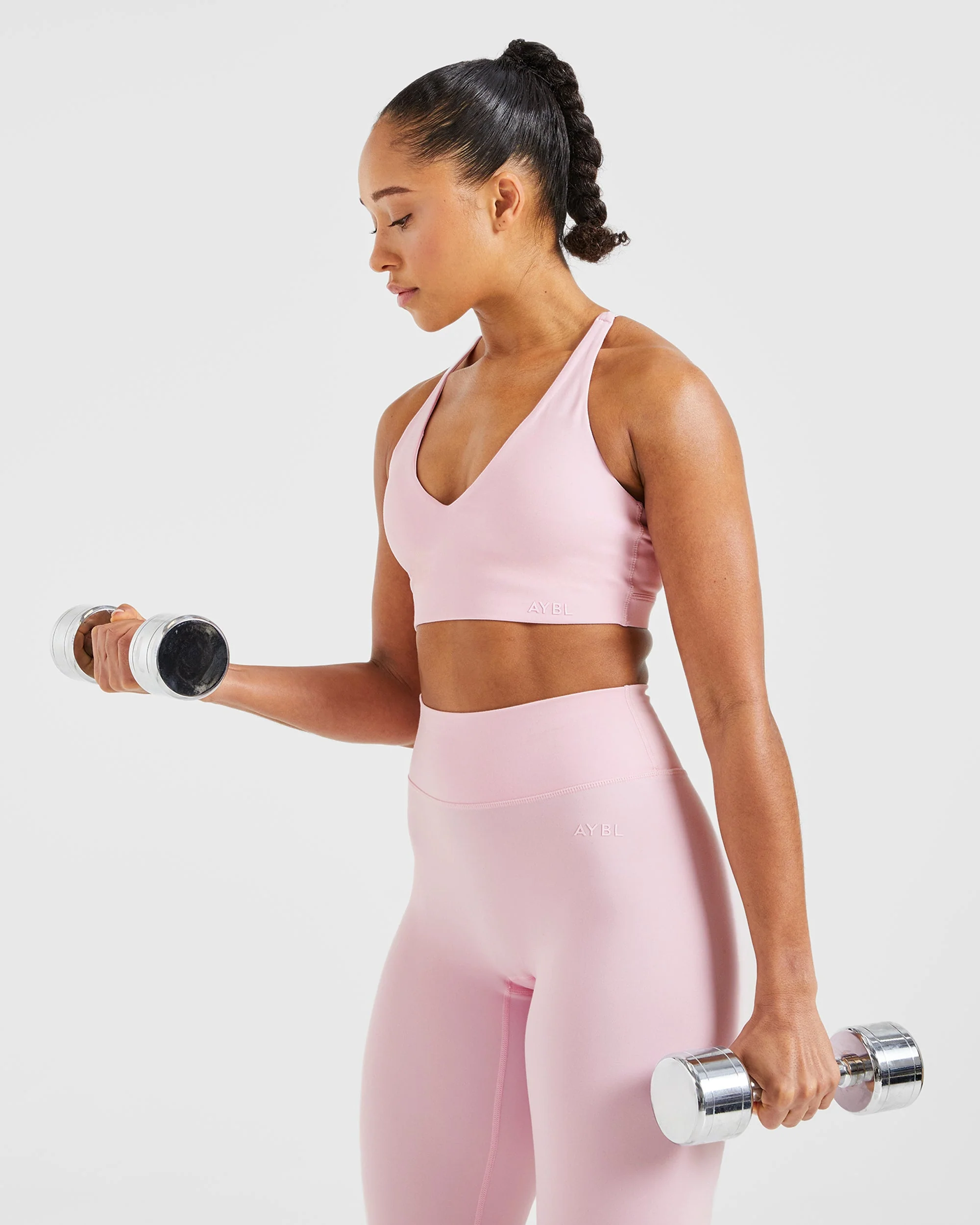 Staple Sports Bra - Pastel Rose - Image 8