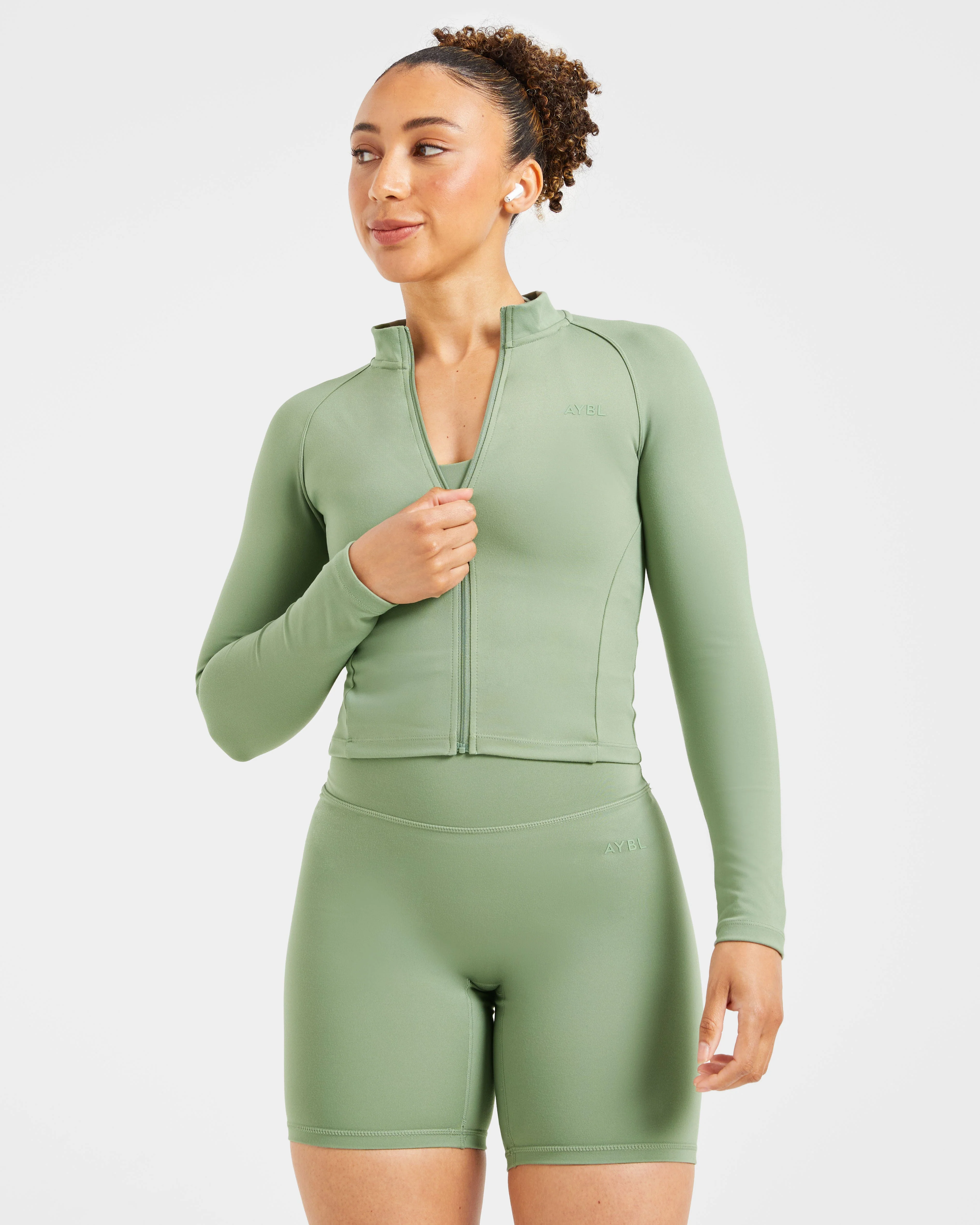 Staple Zip Jacket - Olive Vert - Image 7