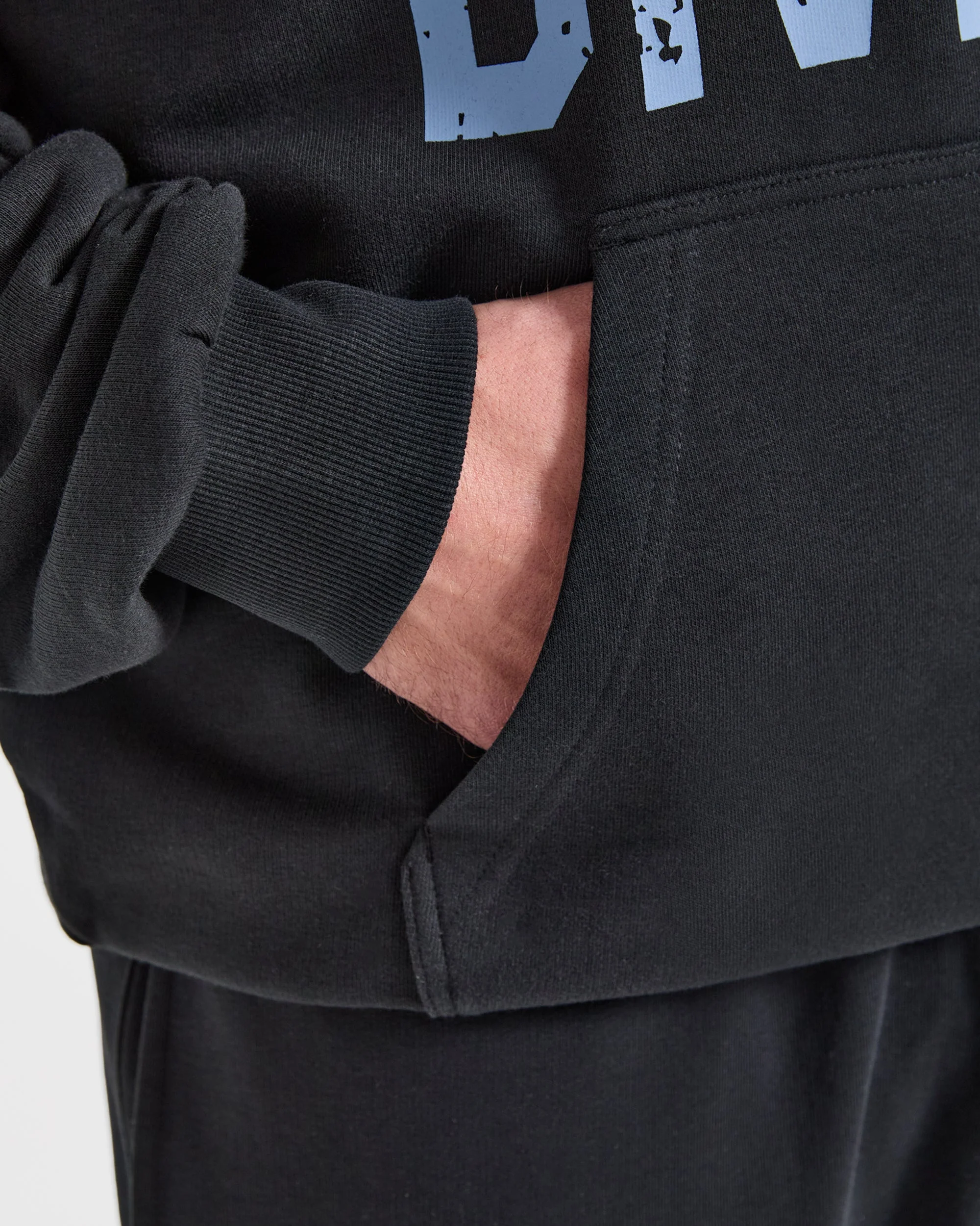 Strength Division Oversized Hoodie - Noir/Bleu - Image 6