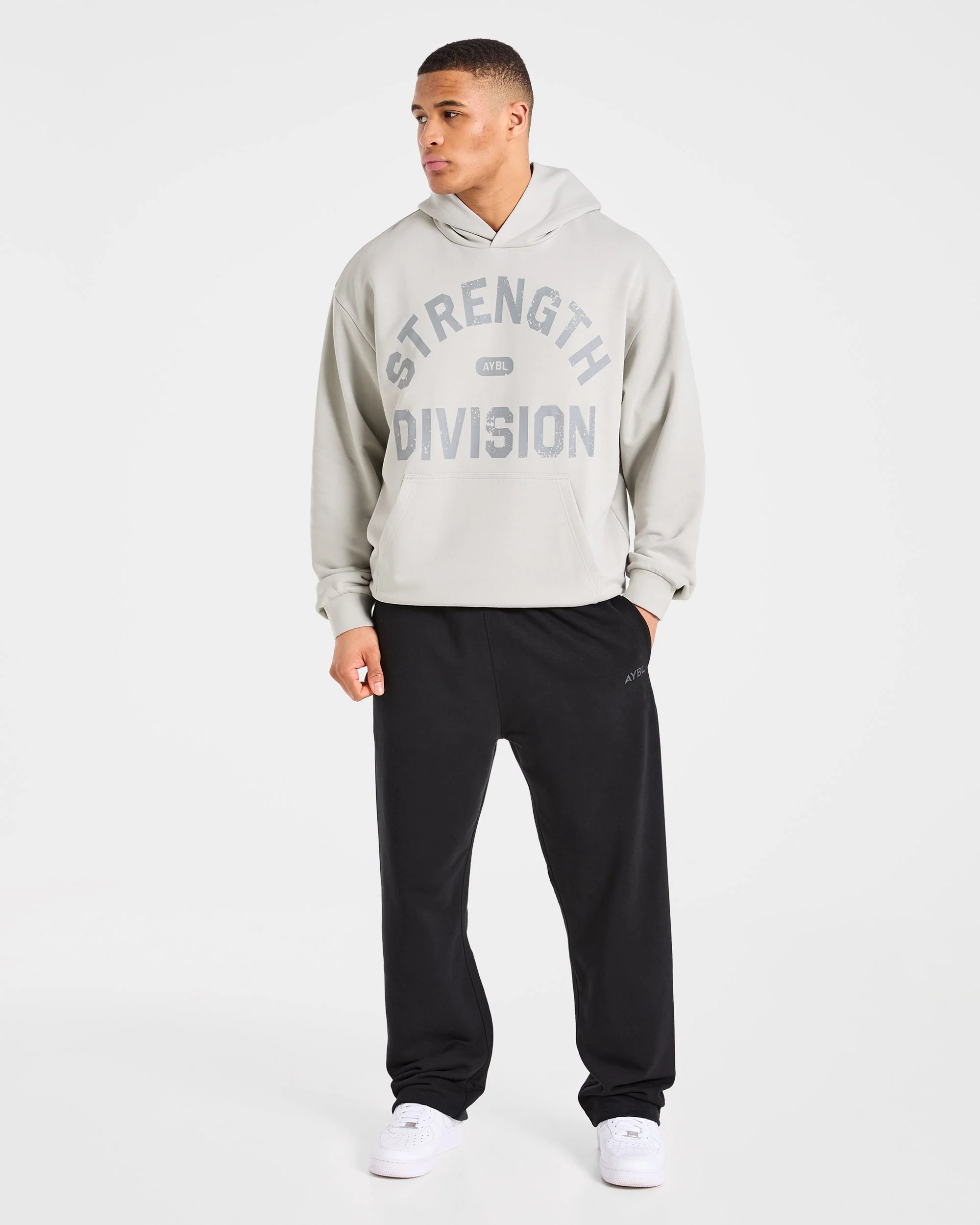 Strength Division Oversized Hoodie - Iced Gris - Image 3