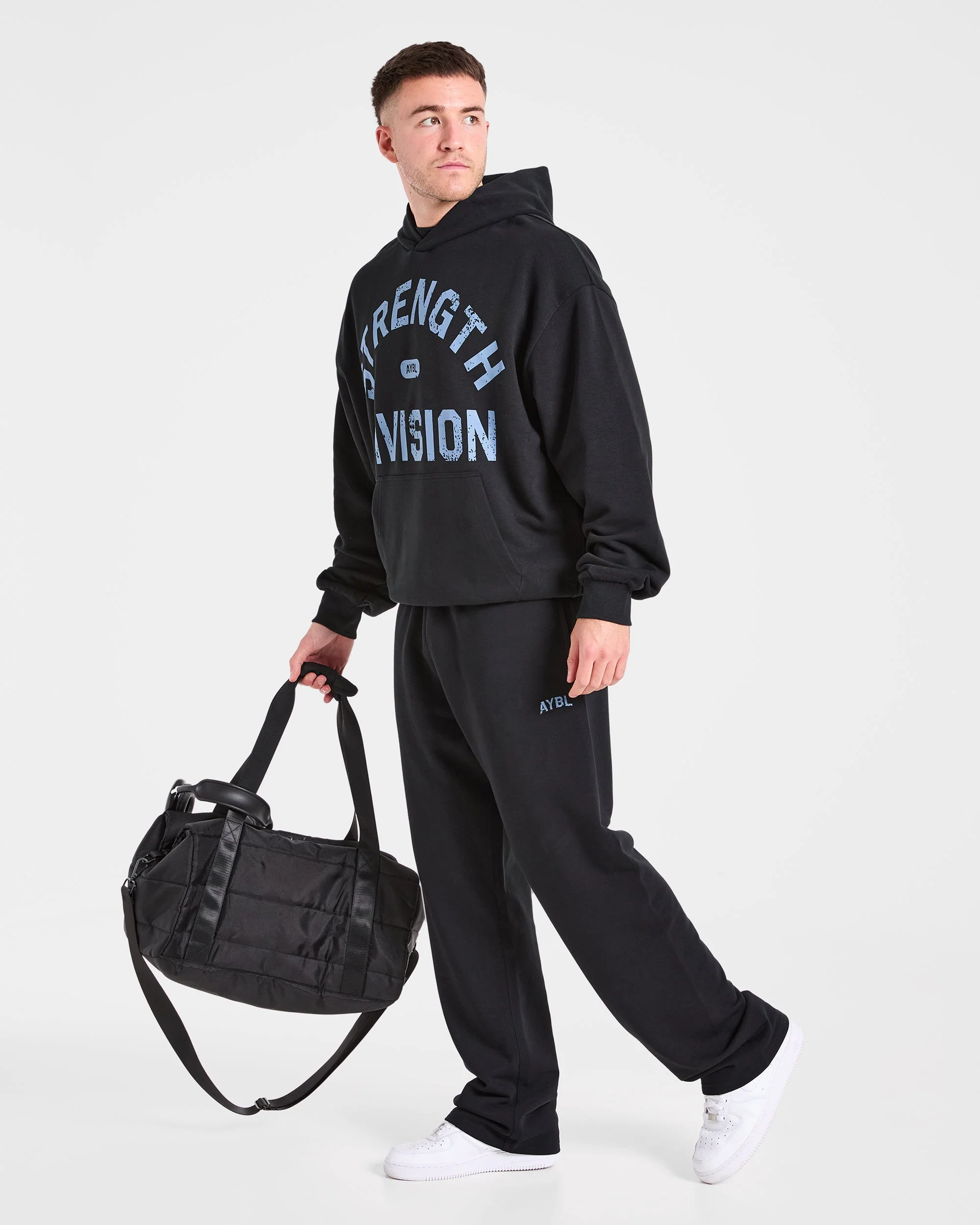Strength Division Oversized Straight Leg Joggers - Noir/Bleu - Image 7