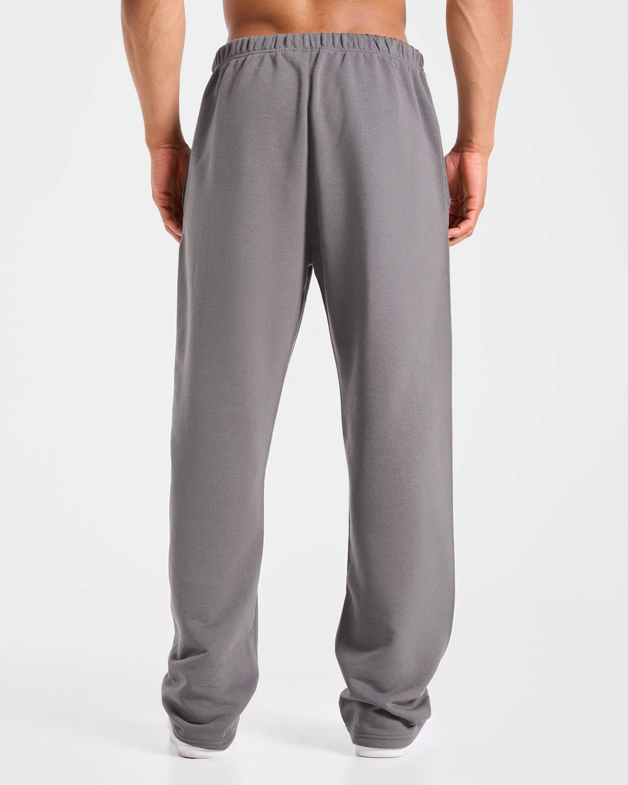 Strength Division Oversized Straight Leg Joggers - Charcoal/Rouge - Image 2