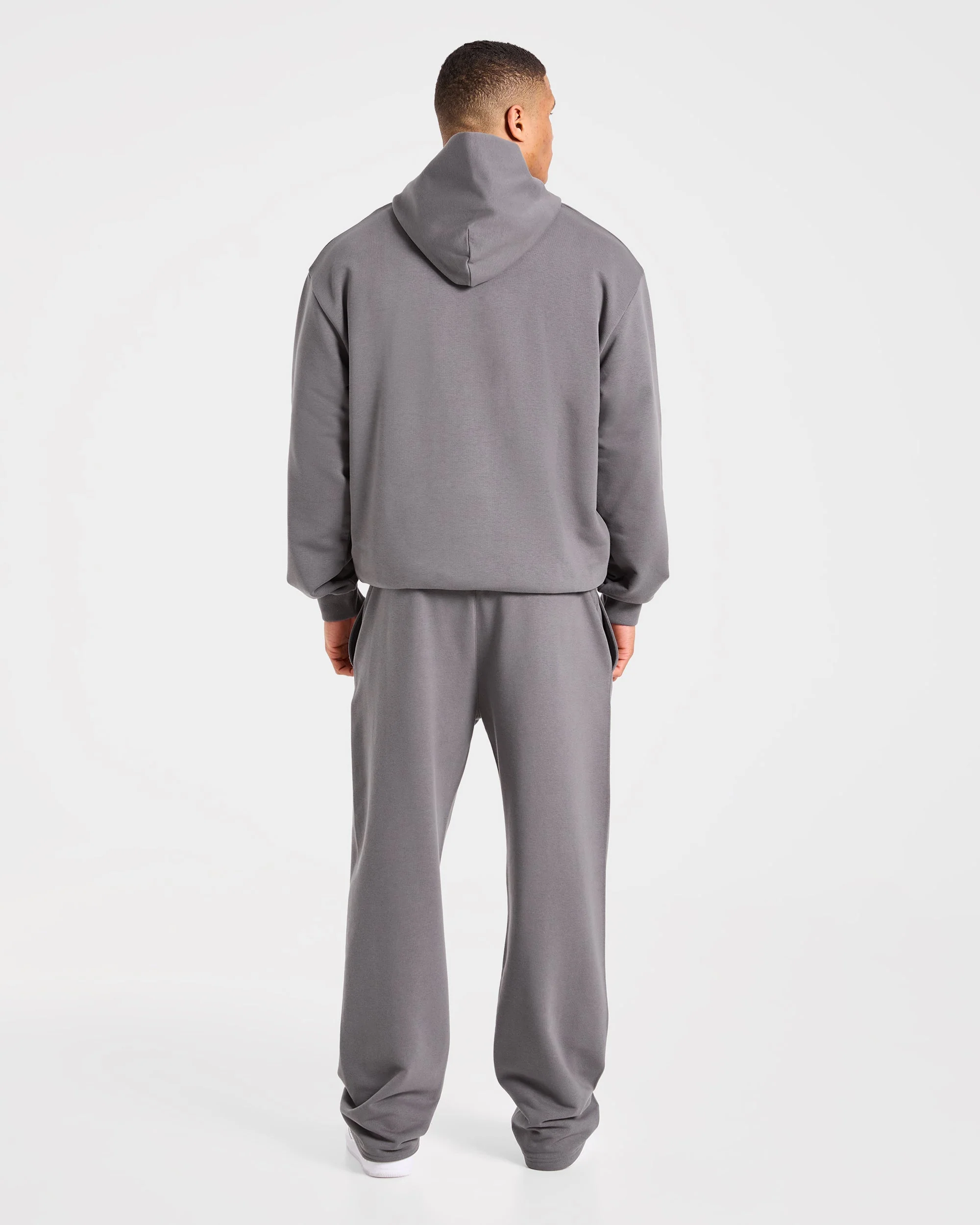 Strength Division Oversized Straight Leg Joggers - Charcoal/Rouge - Image 4