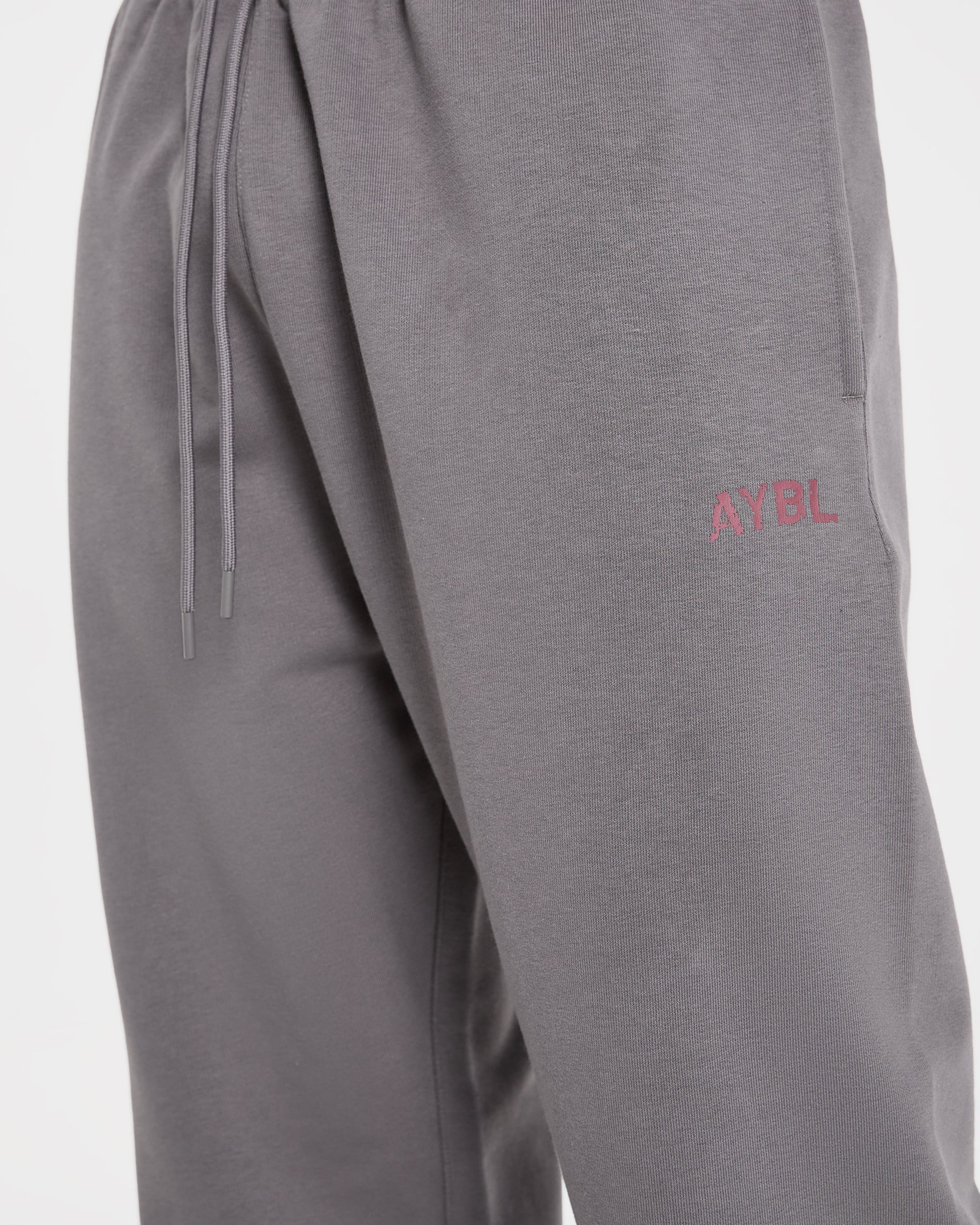 Strength Division Oversized Straight Leg Joggers - Charcoal/Rouge - Image 6