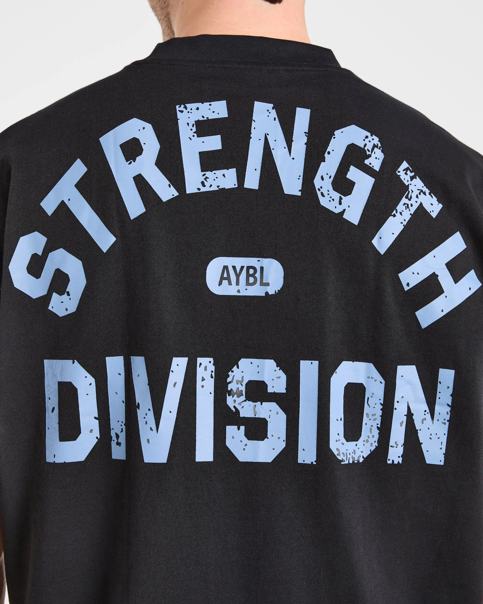 Strength Division Oversized T Shirt - Noir/Bleu - Image 5
