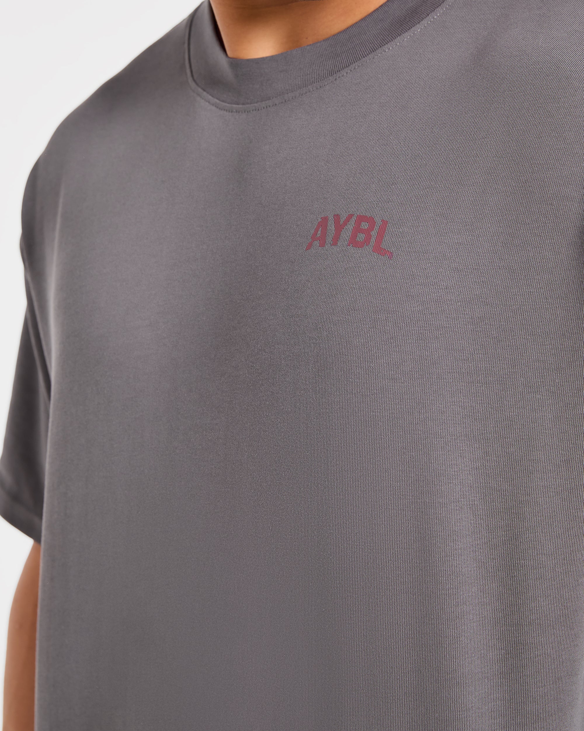 Strength Division Oversized T Shirt - Charcoal/Rouge - Image 6