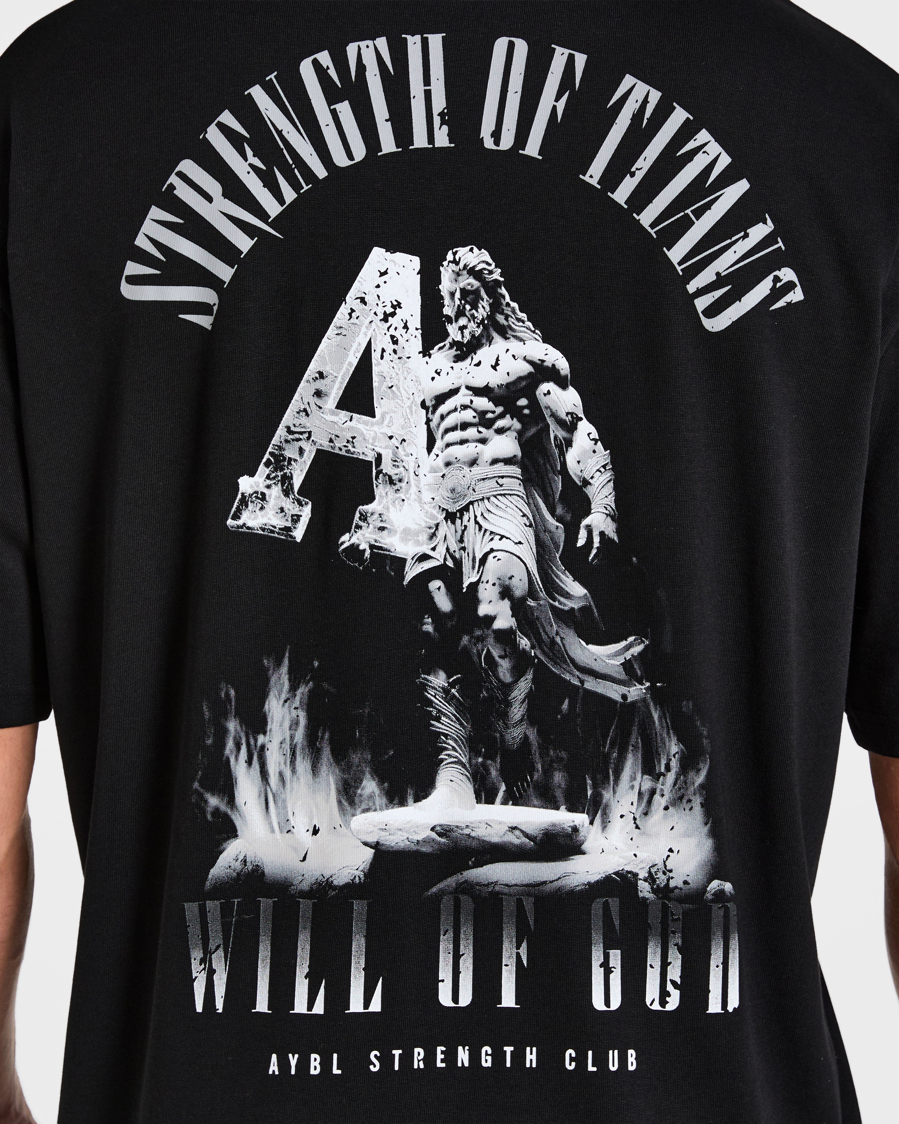 Strength Of Titans Oversized T Shirt - Noir - Image 6