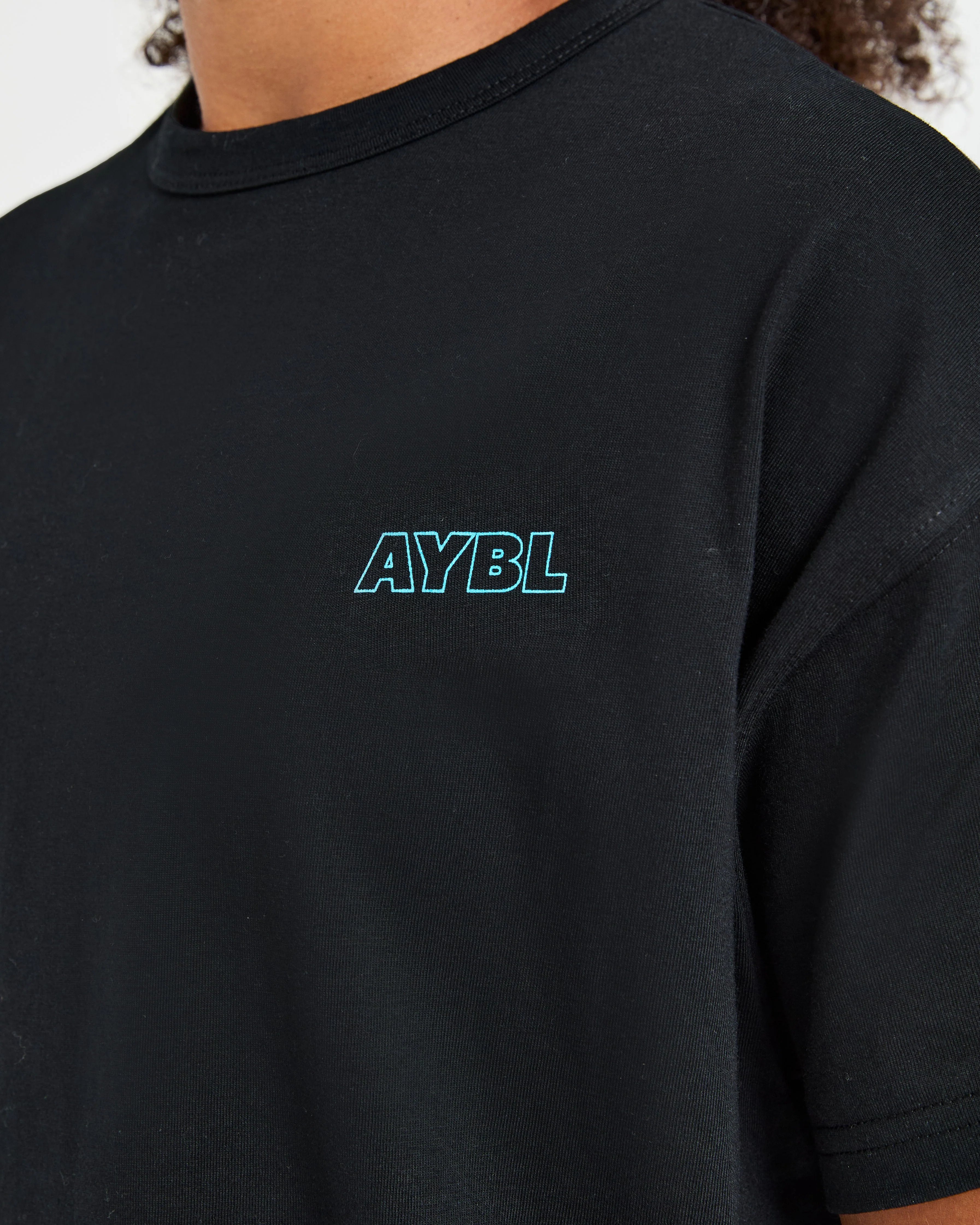 Strength Starts Here Oversized T Shirt - Noir/Bleu - Image 5