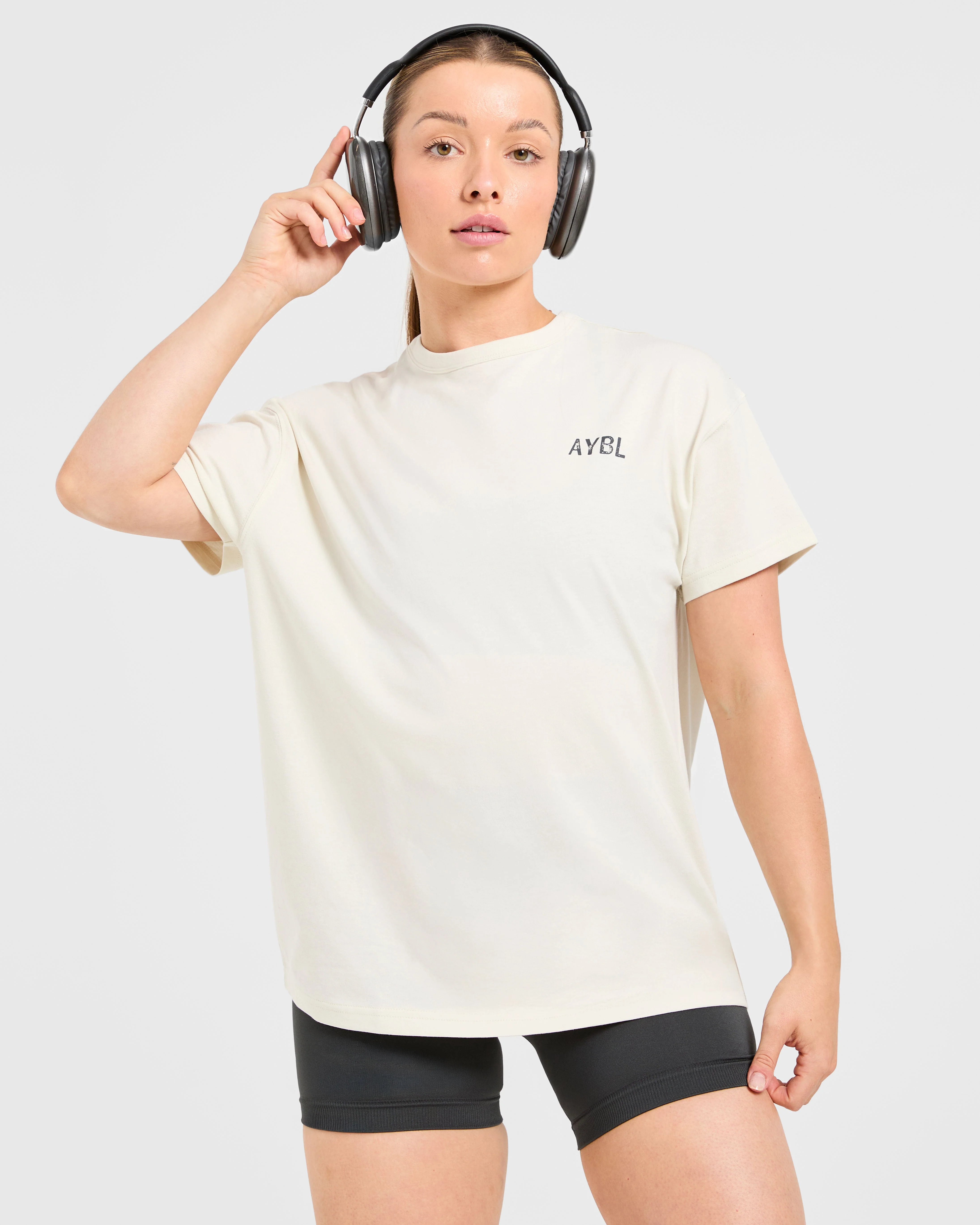 Strong Women Graphic Oversized T Shirt - Beige/Charcoal - Image 7