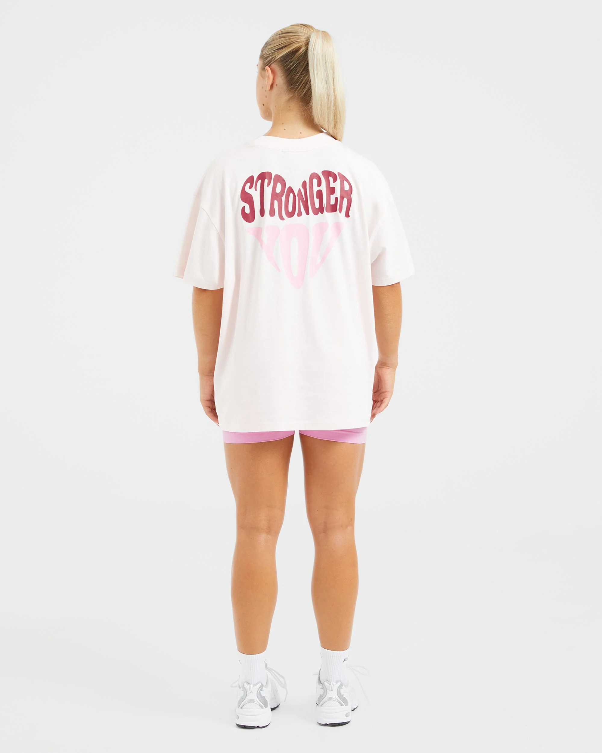 Stronger You Oversized T Shirt - Rose - Image 4