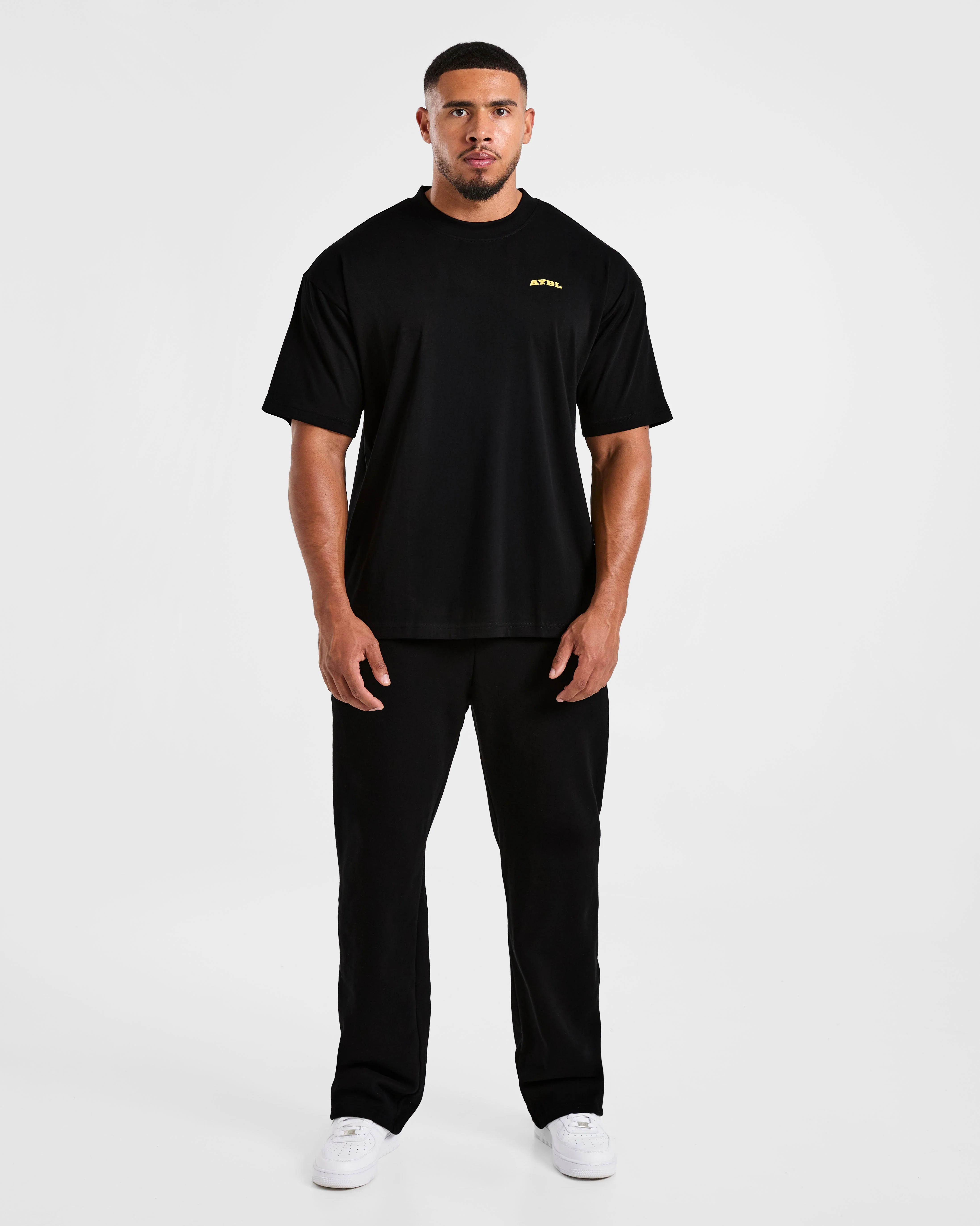 Team AYBL Oversized T Shirt - Noir/Jaune - Image 3