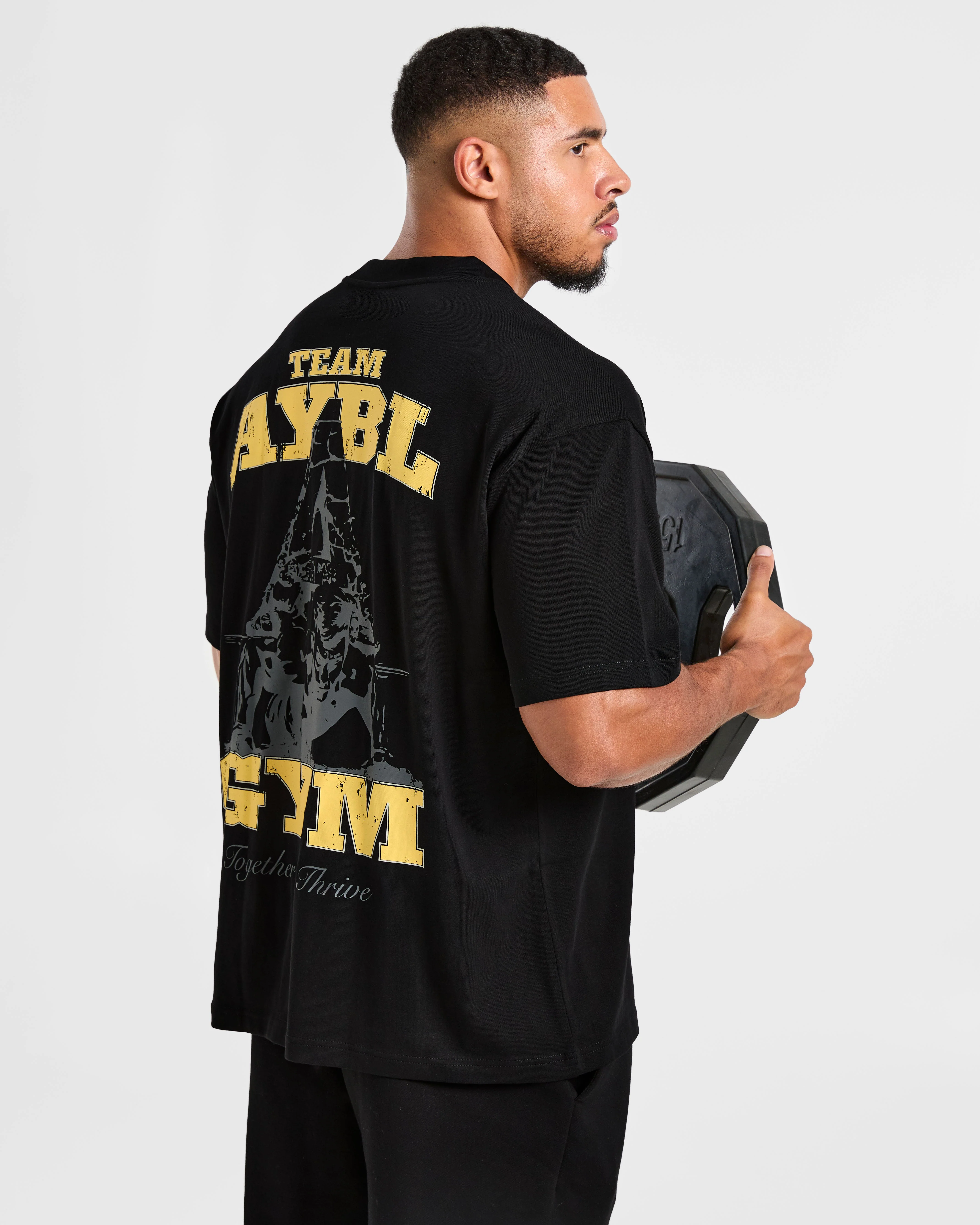 Team AYBL Oversized T Shirt - Noir/Jaune - Image 8