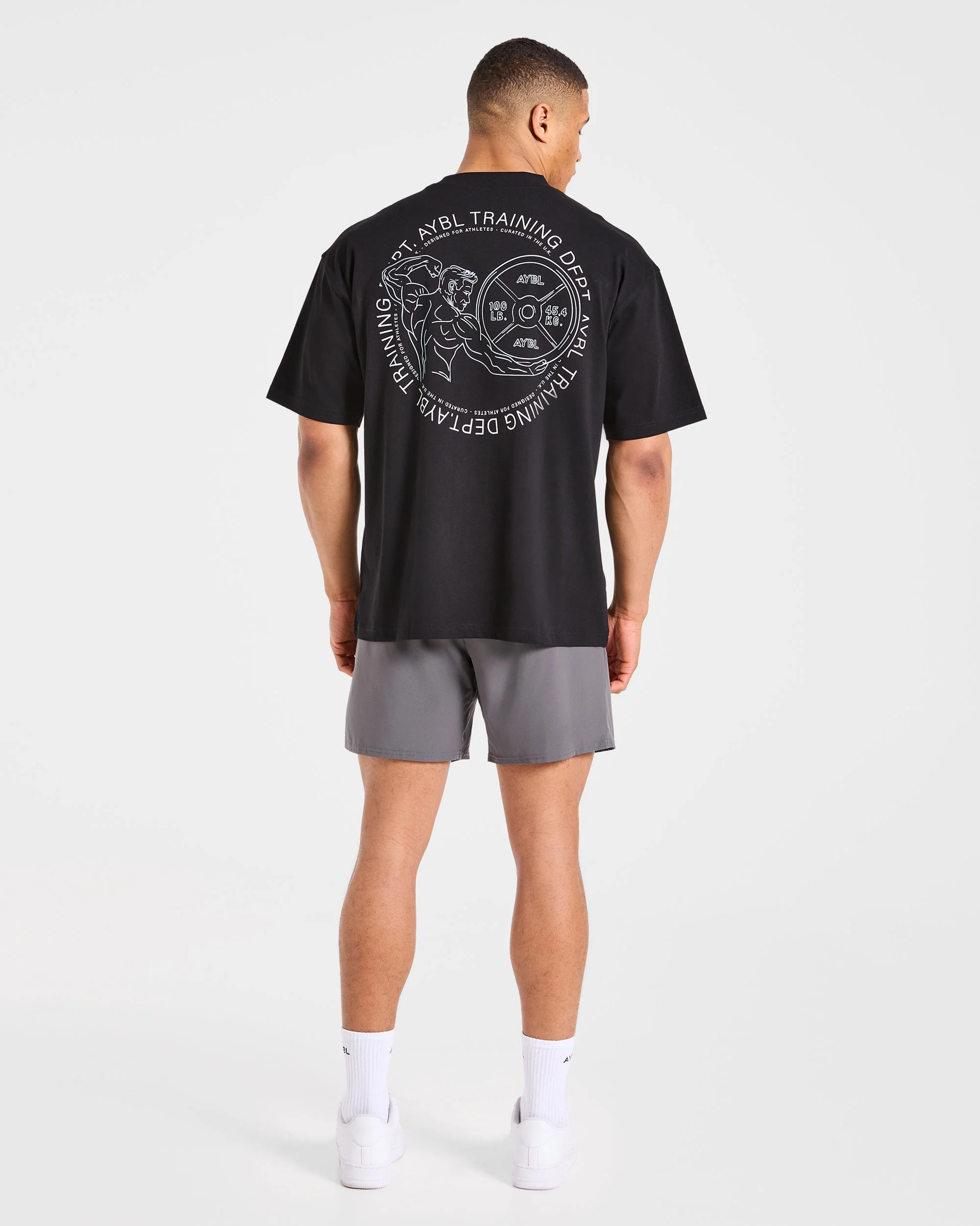 Training Dept. Illustration Oversized T Shirt - Noir - Image 4