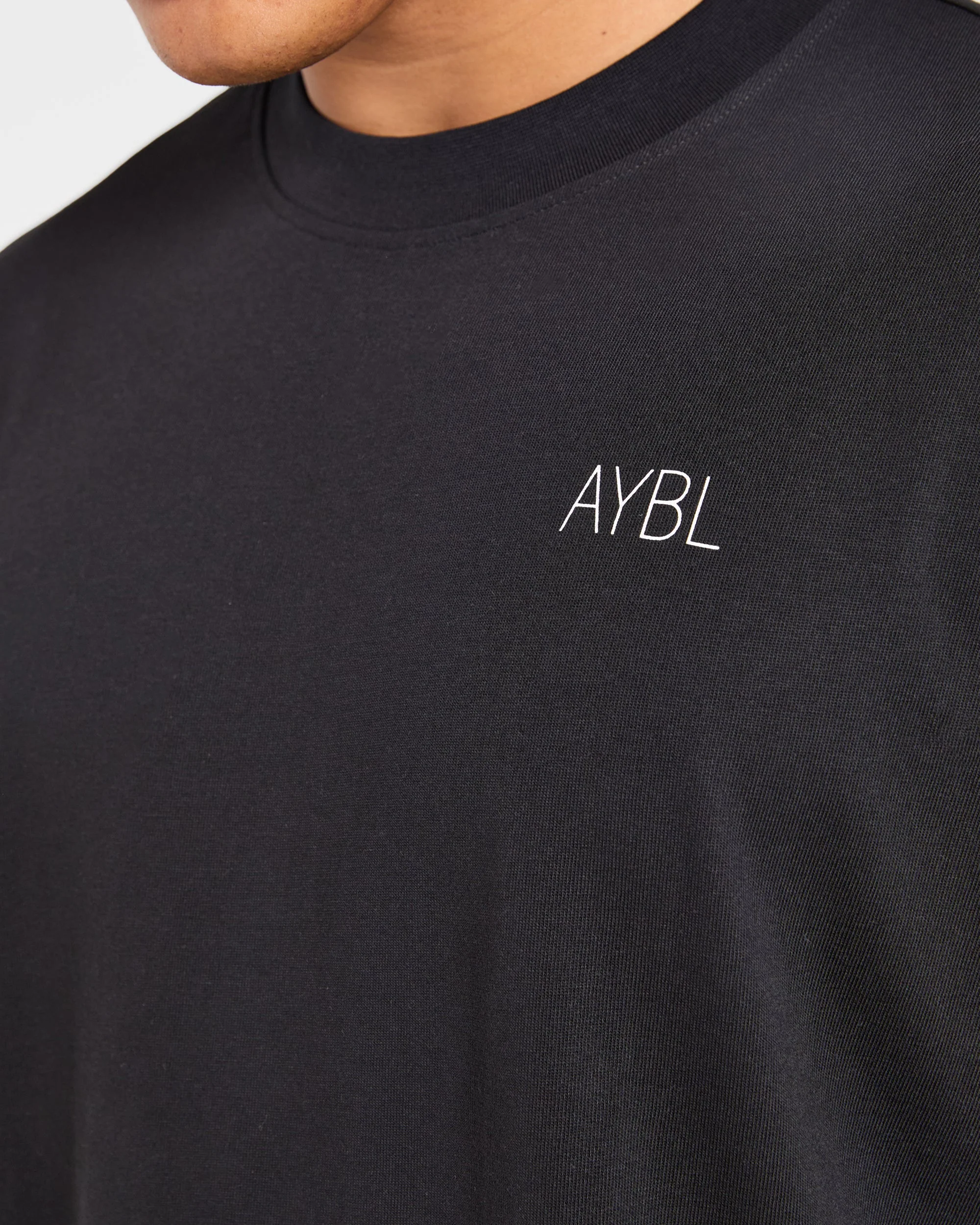 Training Dept. Illustration Oversized T Shirt - Noir - Image 6