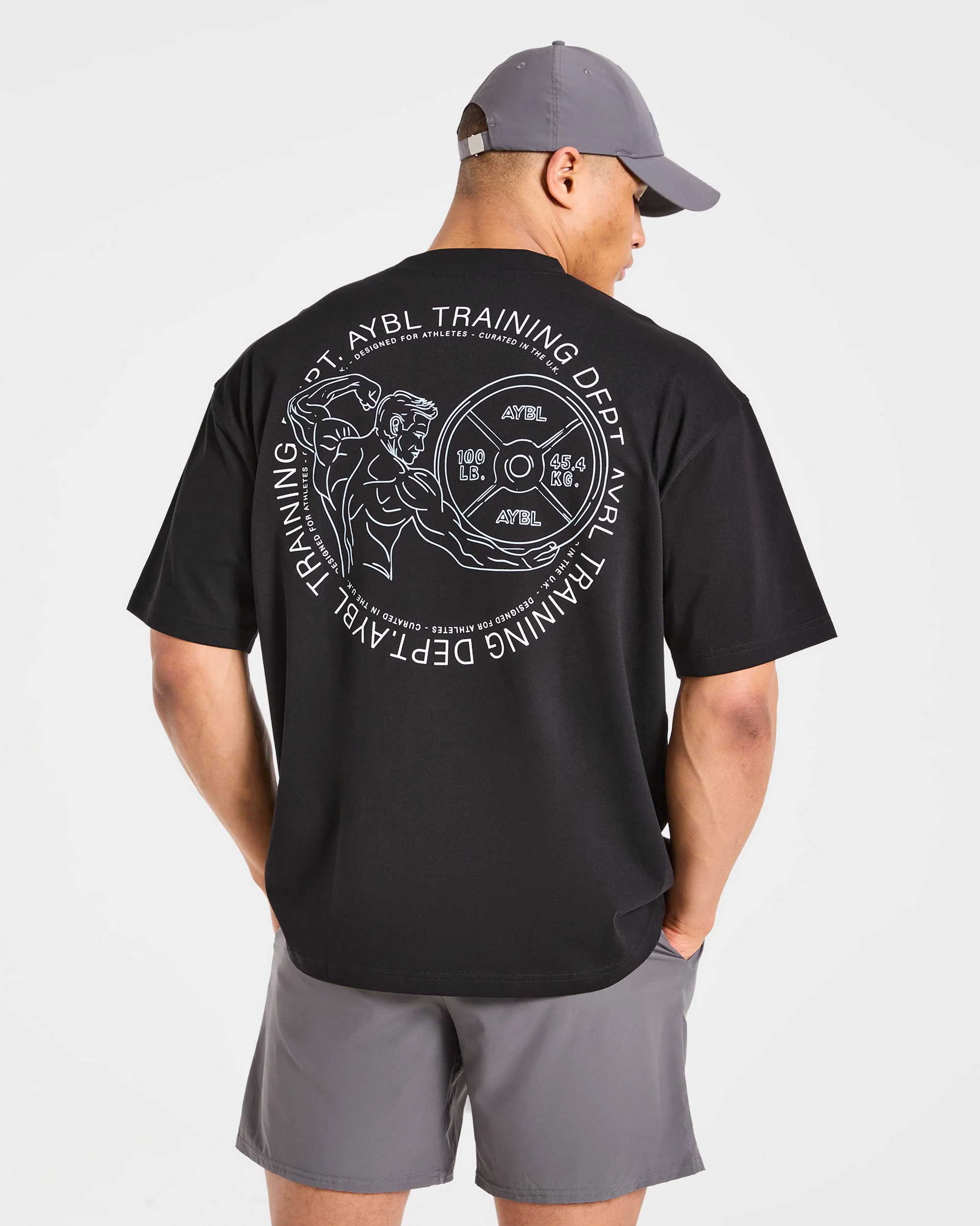 Training Dept. Illustration Oversized T Shirt - Noir - Image 7
