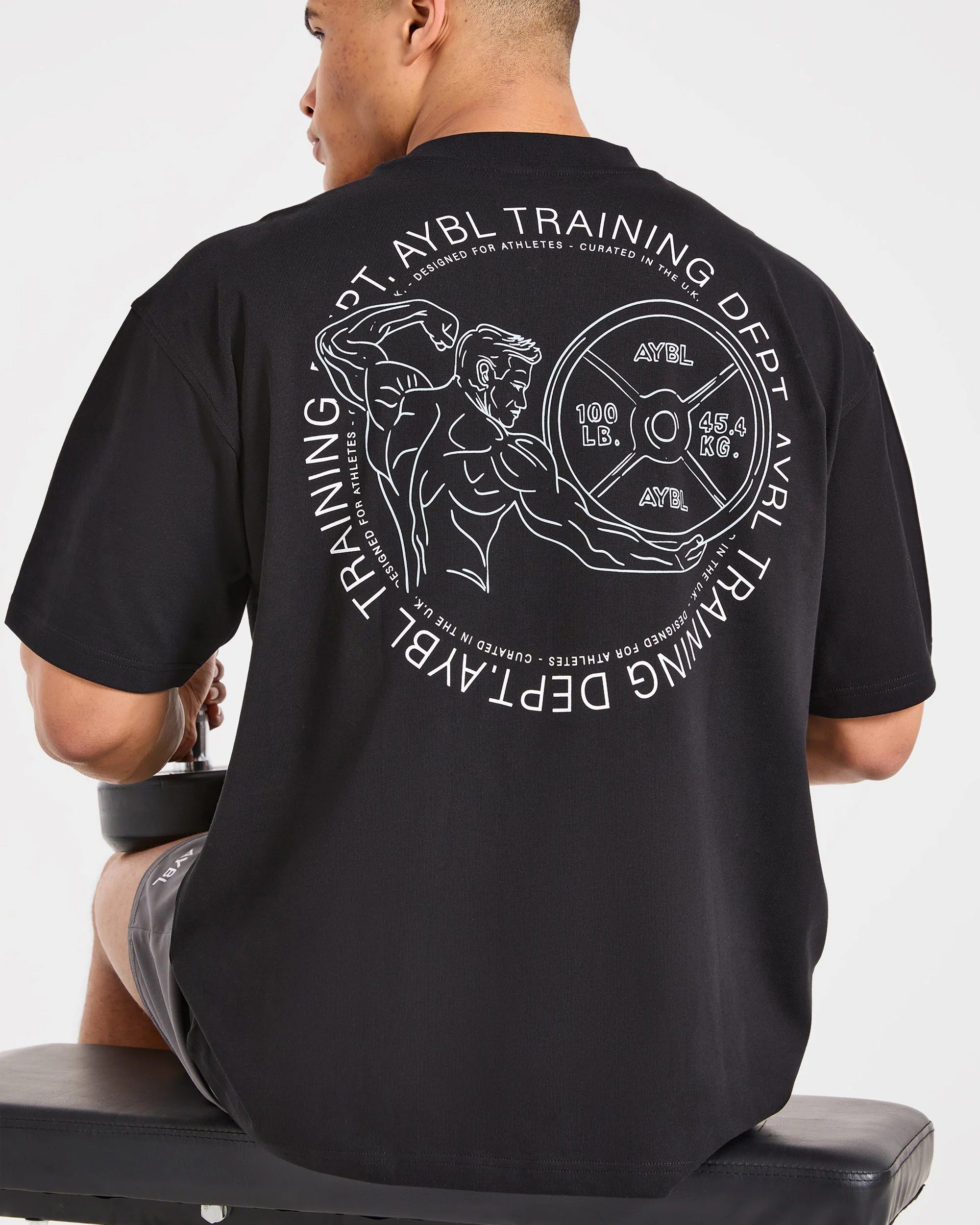 Training Dept. Illustration Oversized T Shirt - Noir - Image 8