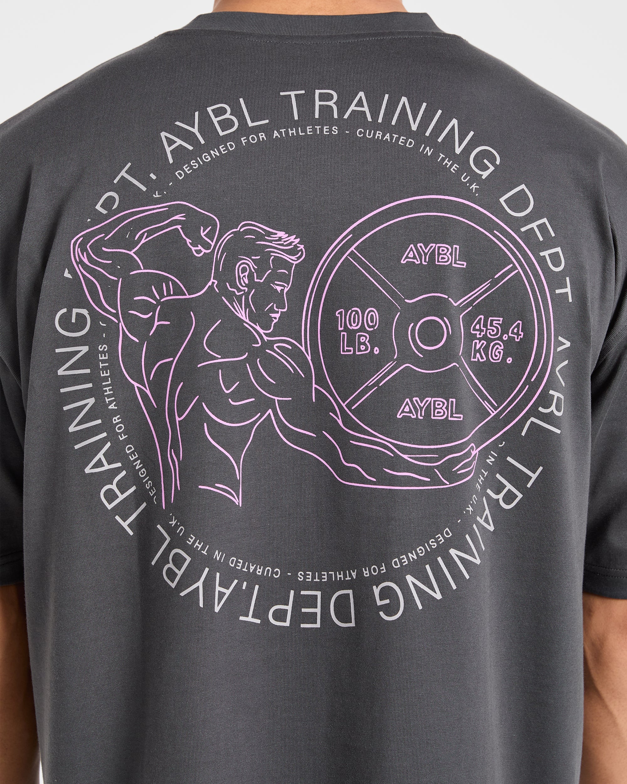 Training Dept. Illustration Oversized T Shirt - Charcoal - Image 5