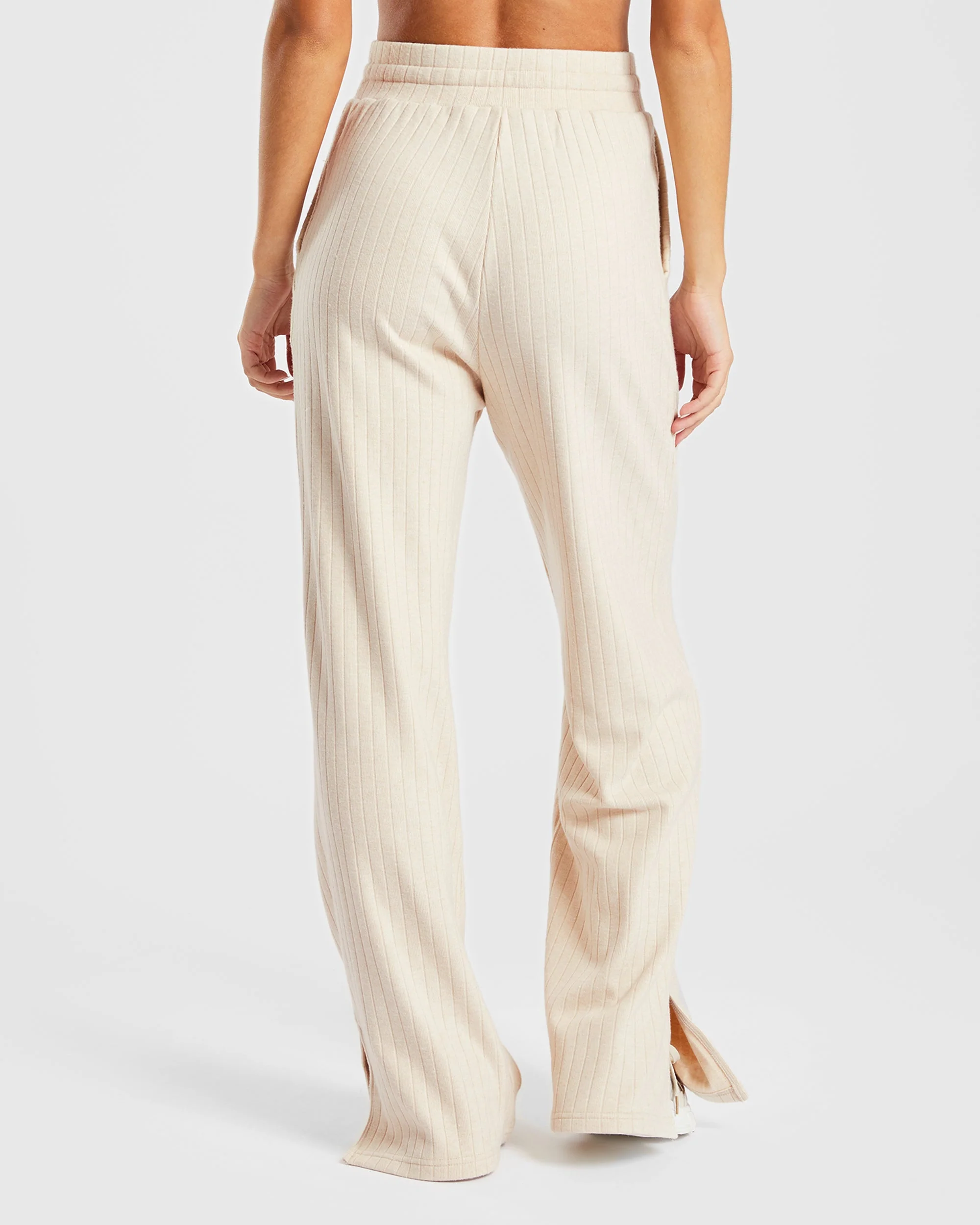 Unwind Knitted Joggers - Beige Marl - Image 2