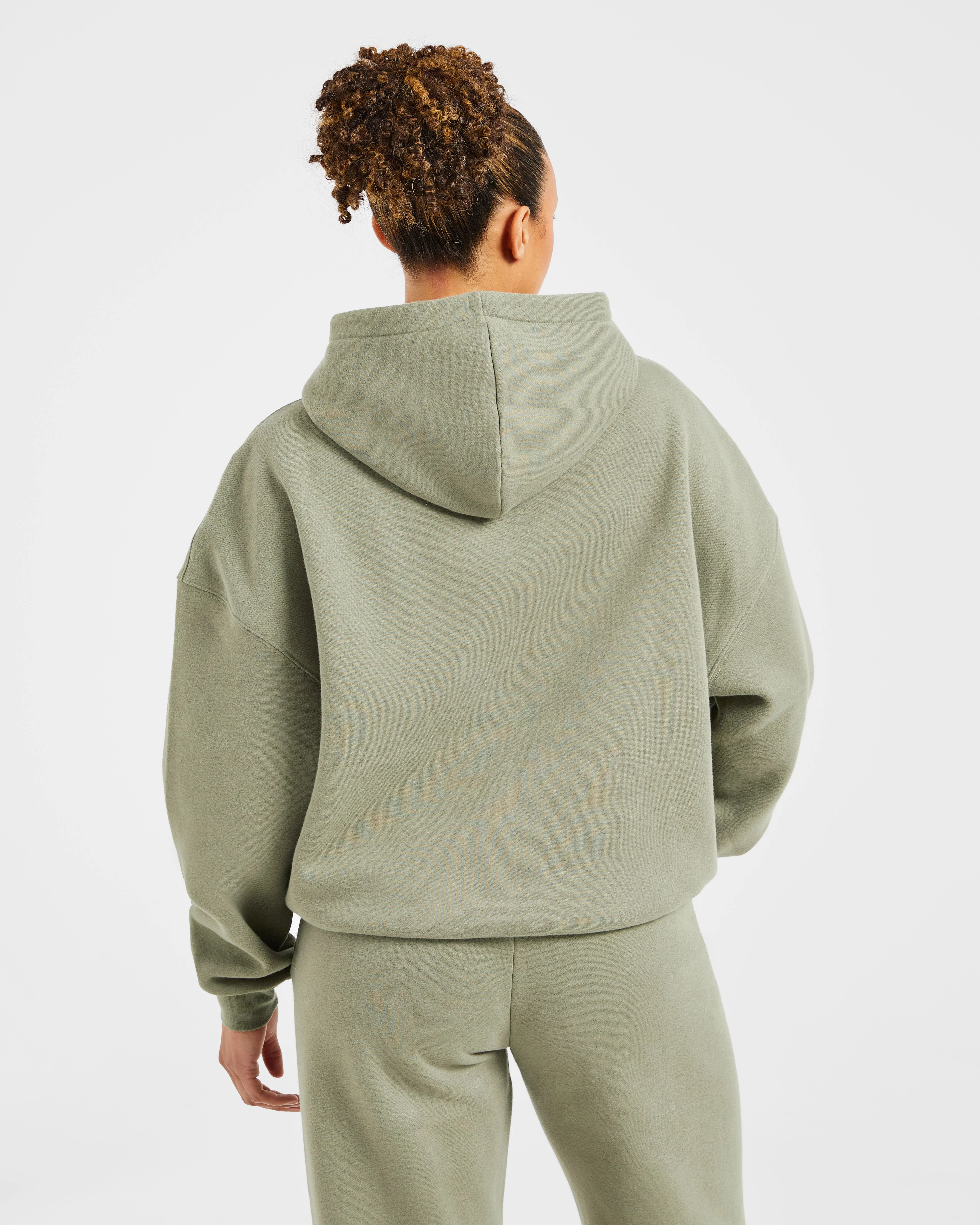 Varsity 2.0 Oversized Hoodie - Muted Olive - Image 2