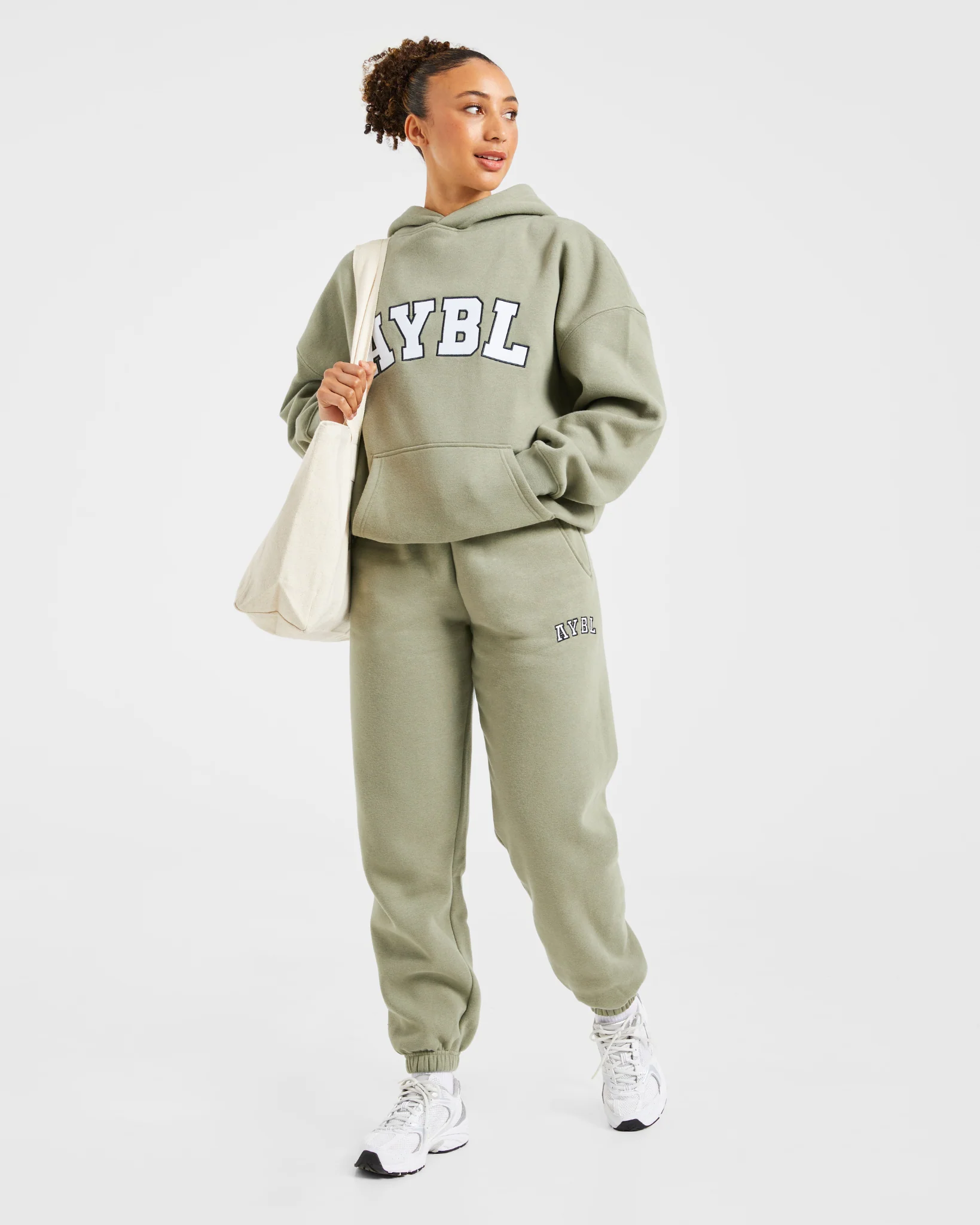 Varsity 2.0 Oversized Hoodie - Muted Olive - Image 8
