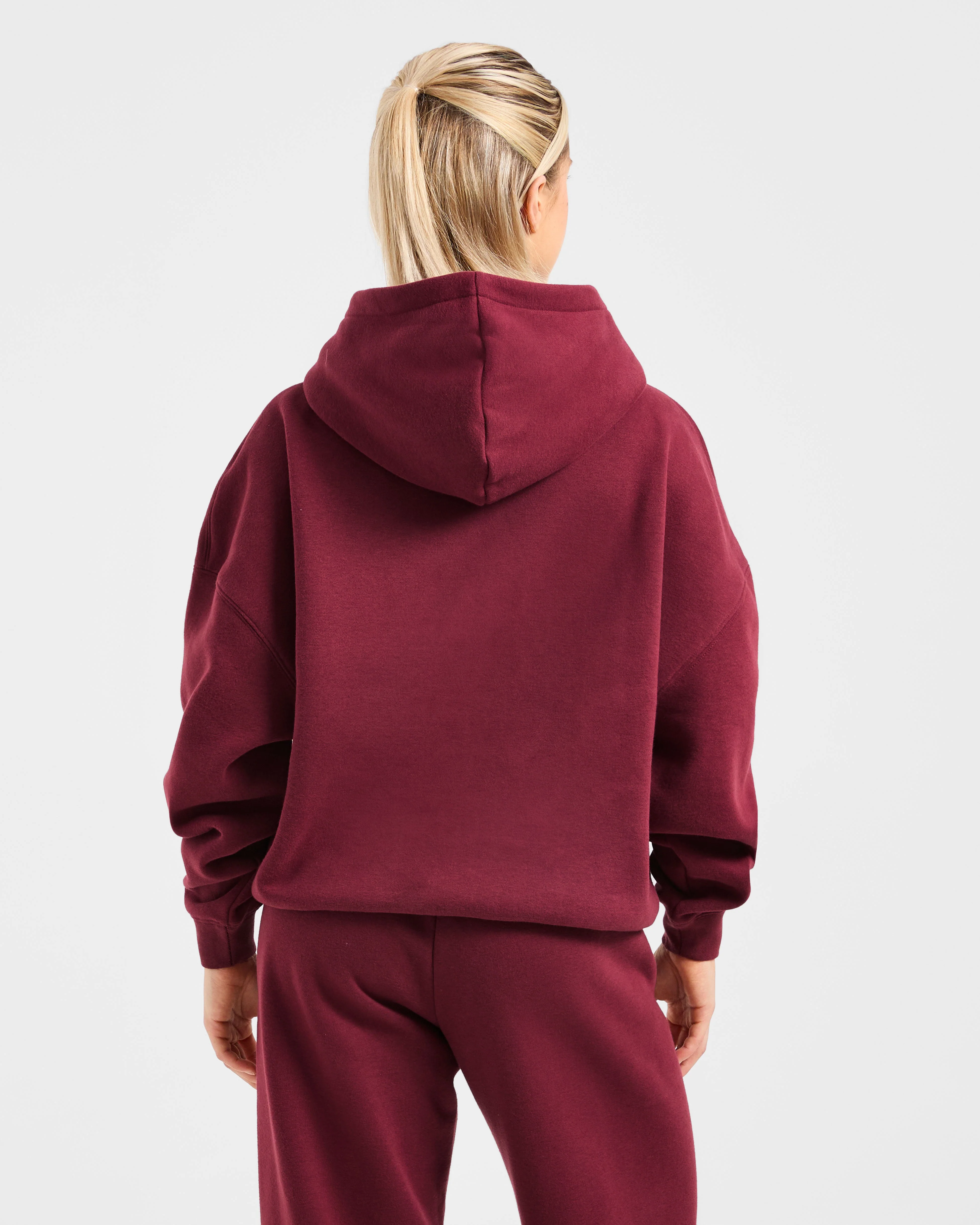 Varsity 2.0 Oversized Hoodie - Rouge Wine - Image 2