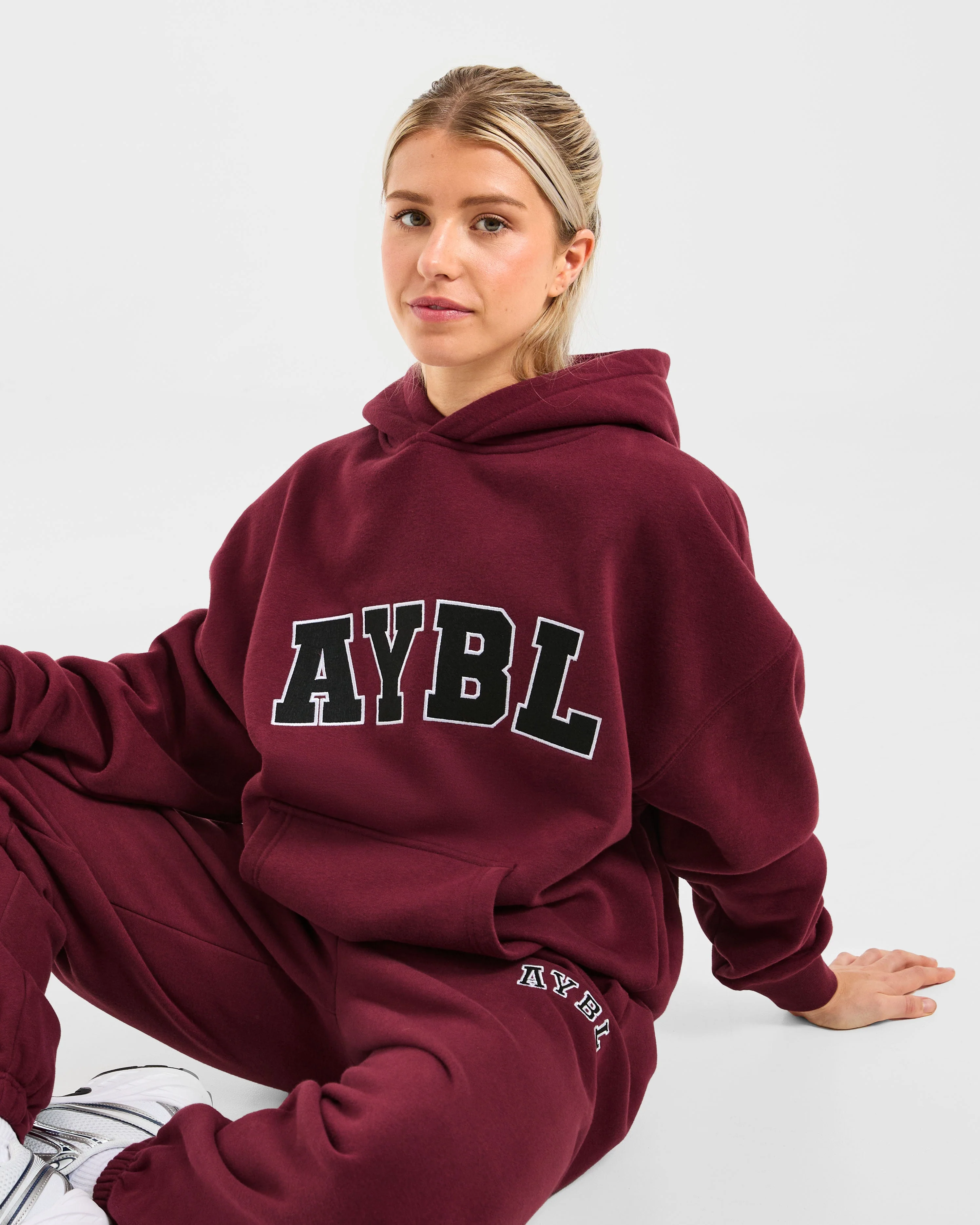 Varsity 2.0 Oversized Hoodie - Rouge Wine - Image 8