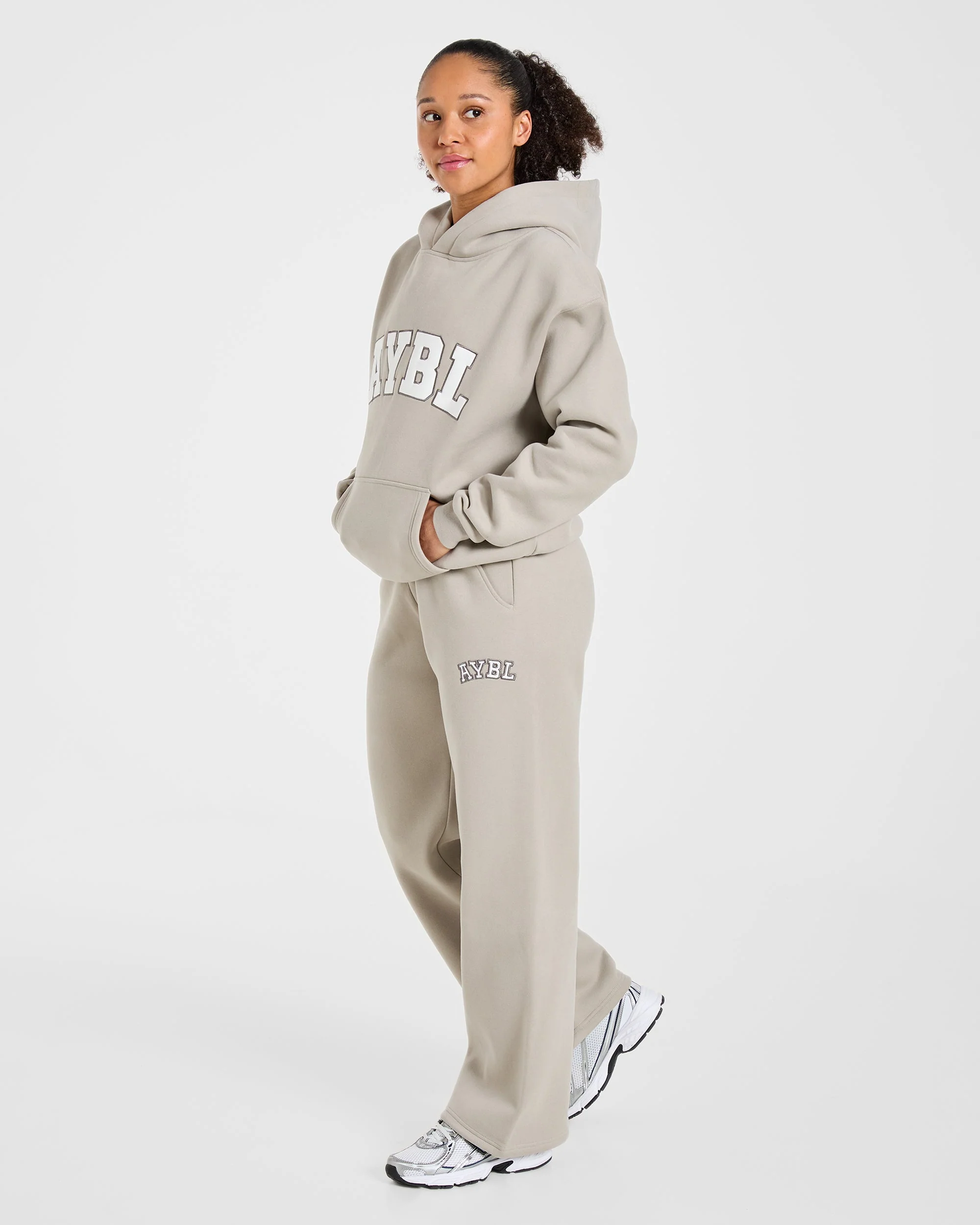 Varsity 2.0 Oversized Hoodie - Taupe - Image 7