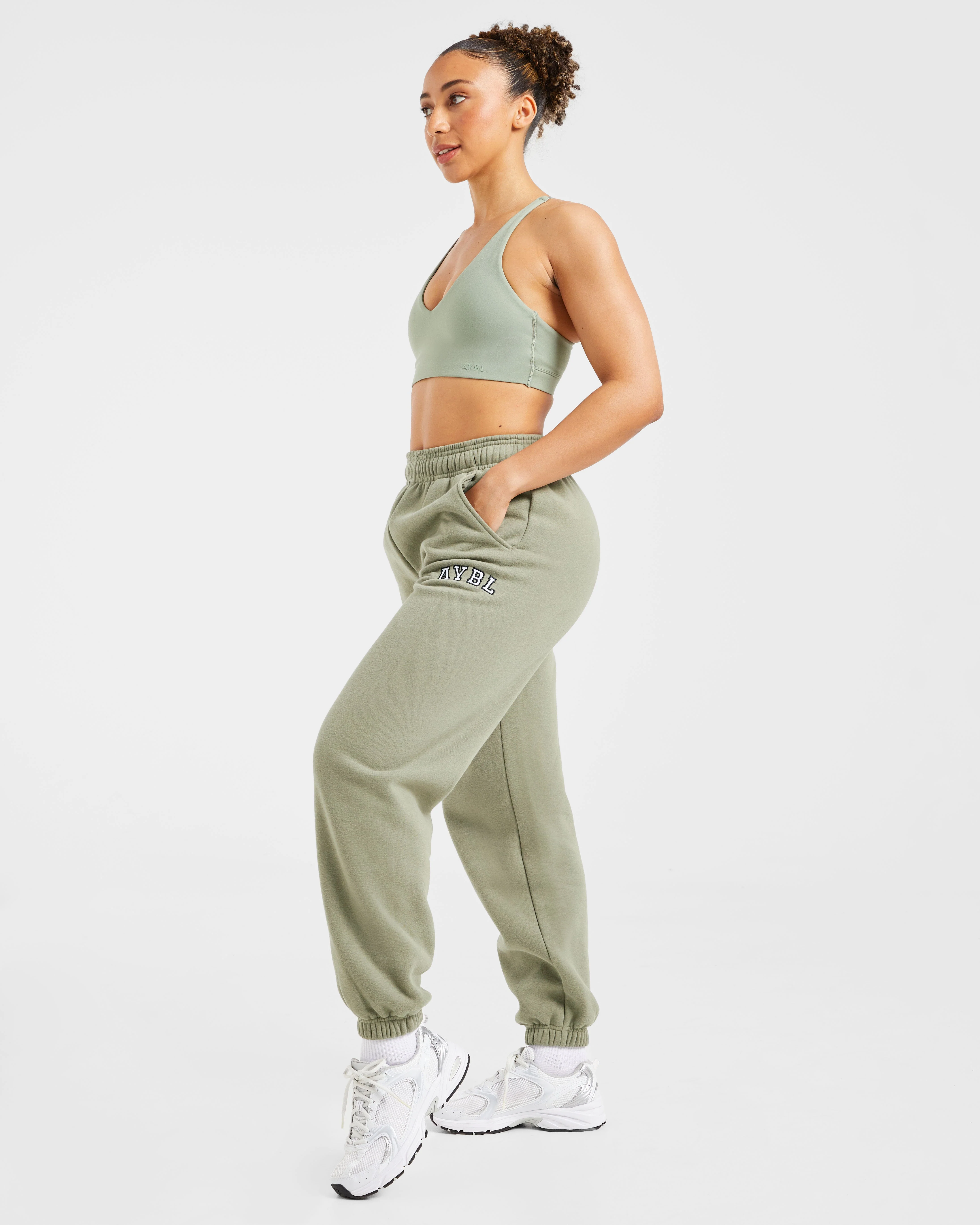 Varsity 2.0 Oversized Joggers - Muted Olive - Image 8