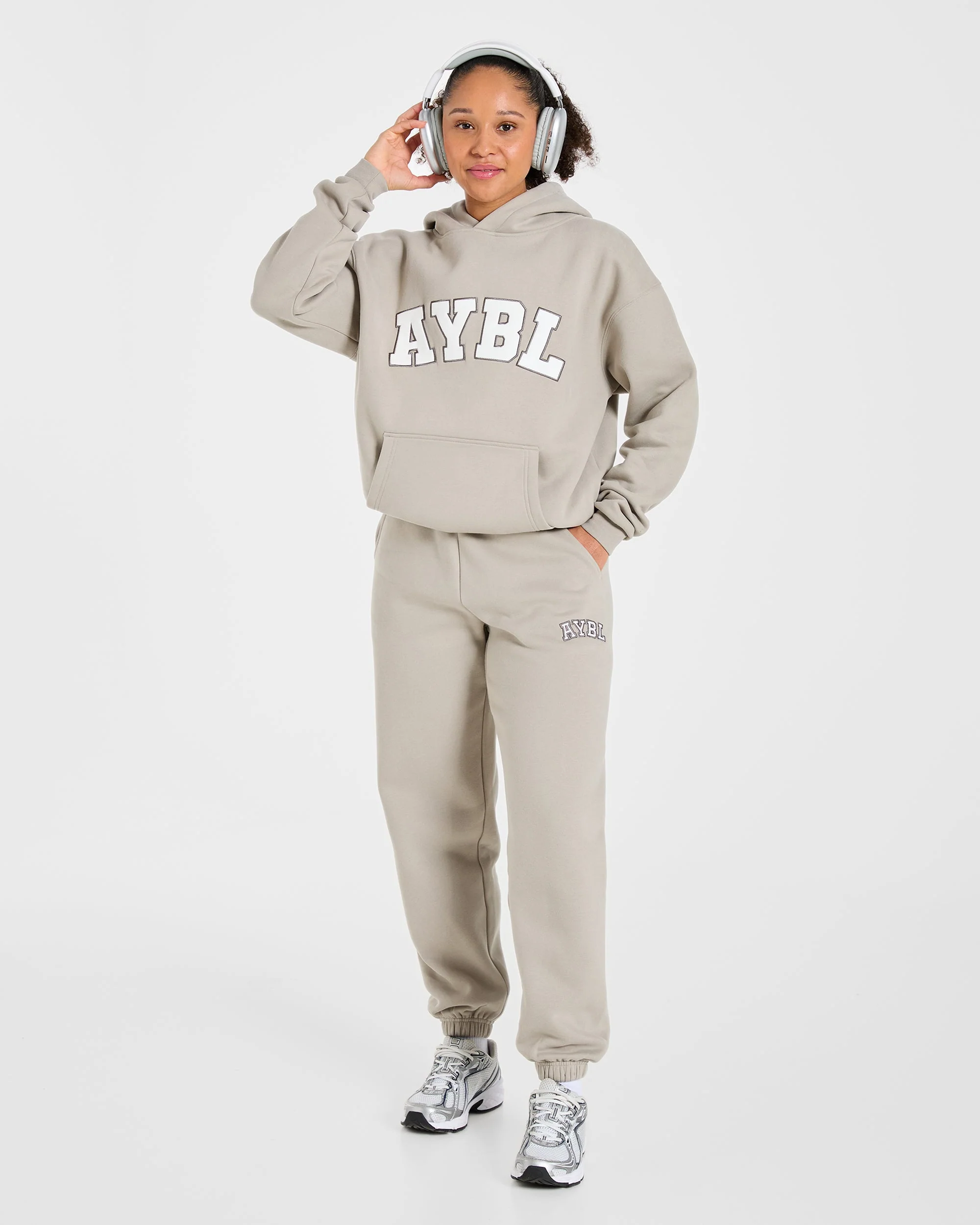 Varsity 2.0 Oversized Joggers - Taupe - Image 8