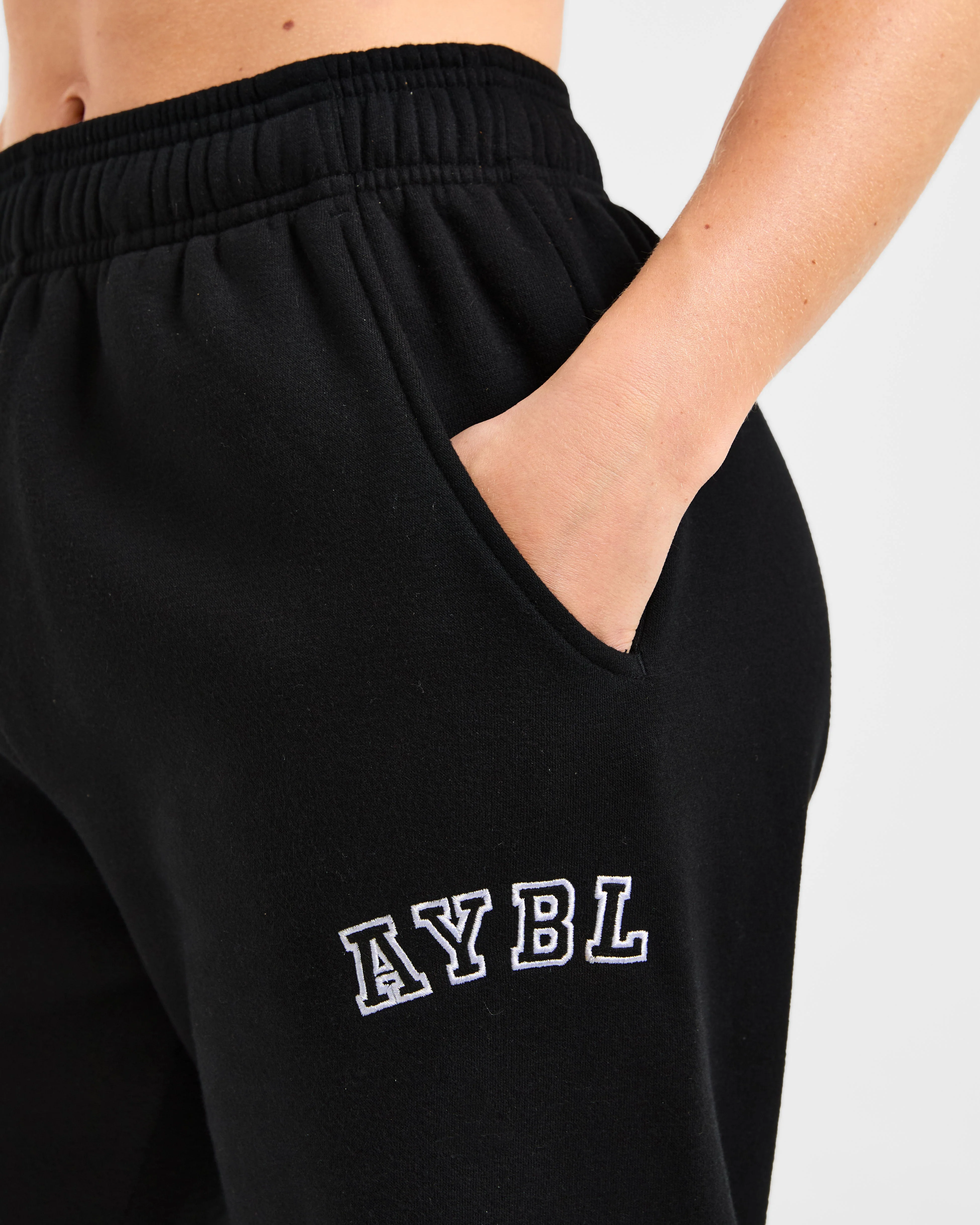 Varsity 2.0 Oversized Straight Leg Joggers - Noir - Image 5