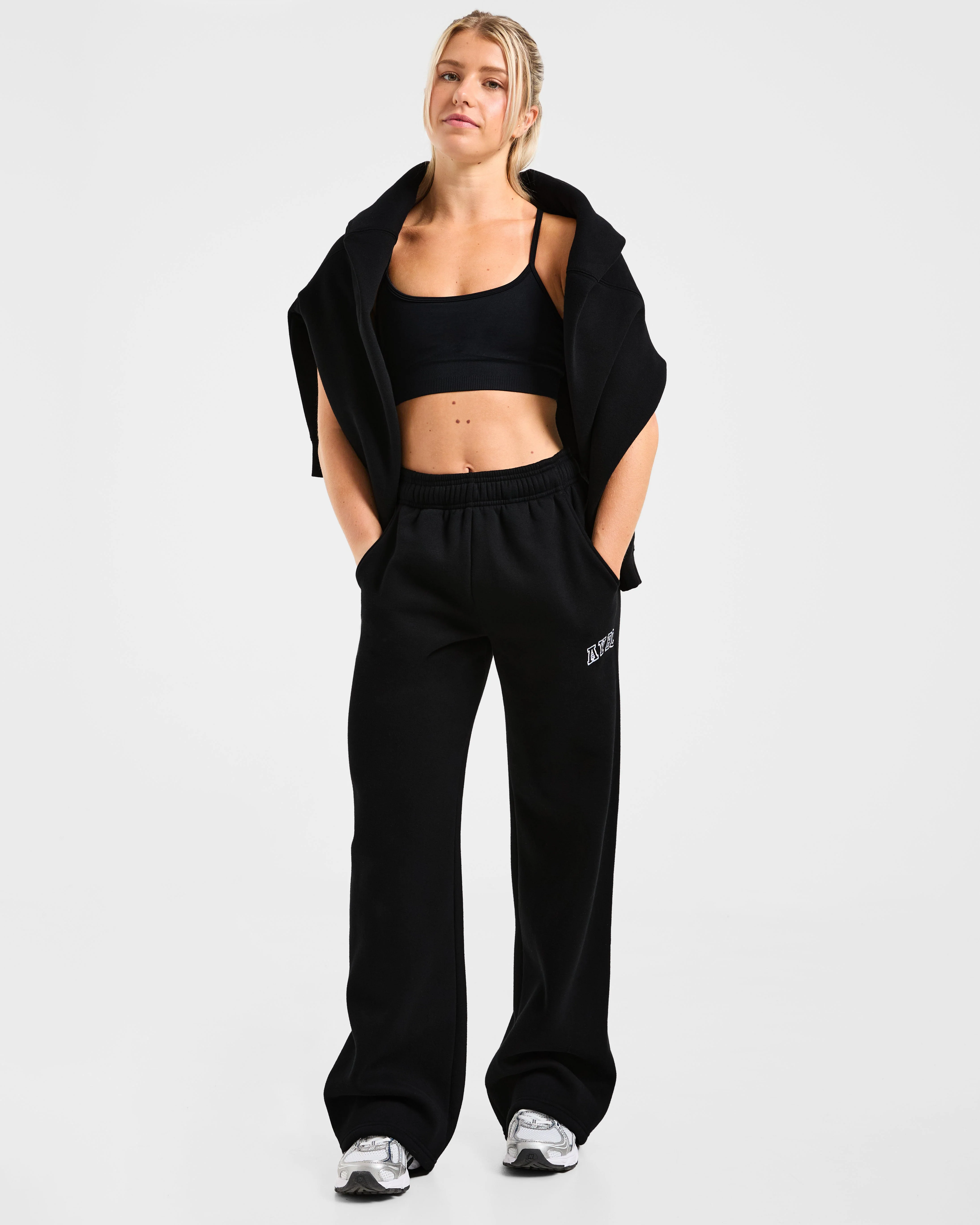 Varsity 2.0 Oversized Straight Leg Joggers - Noir - Image 7
