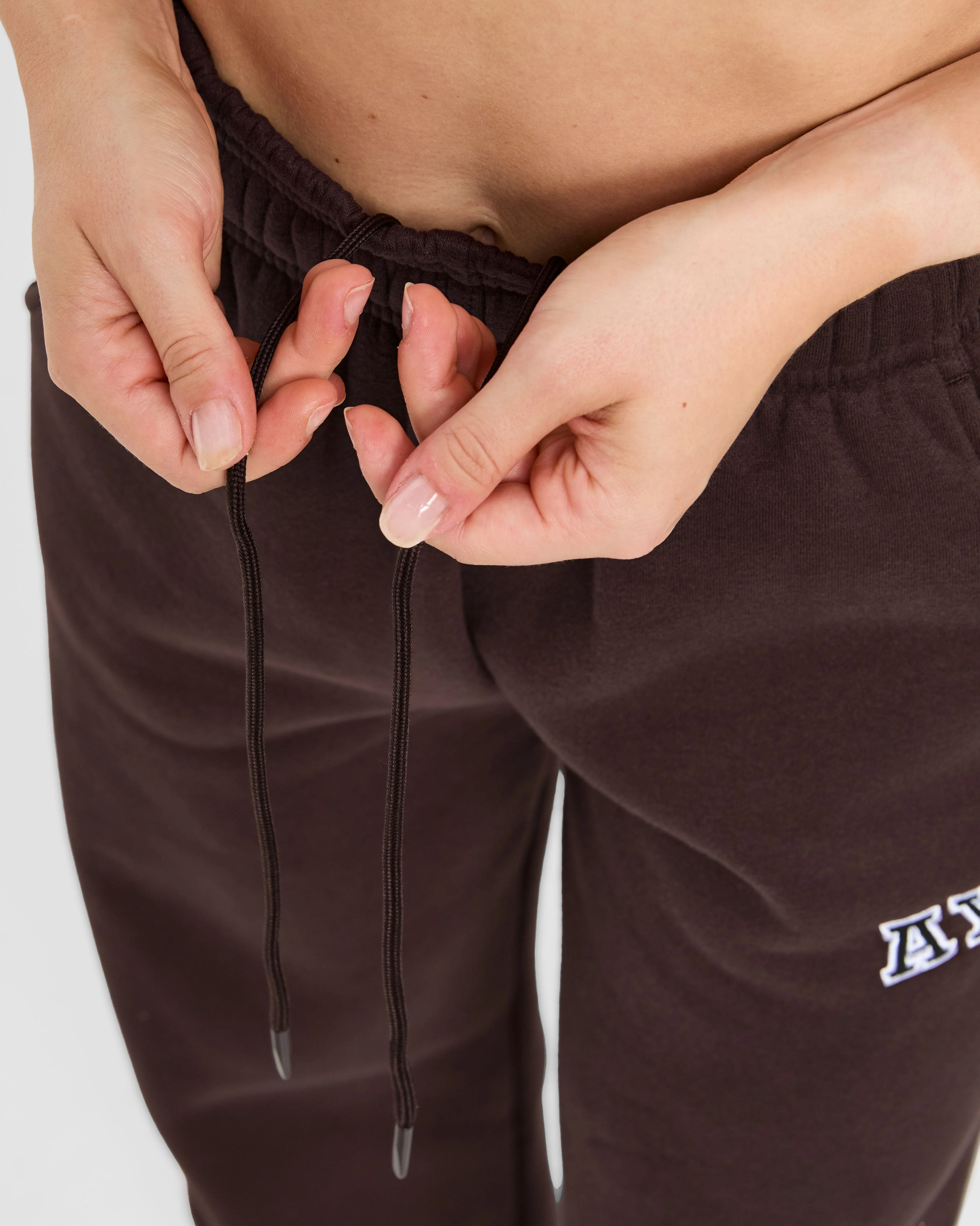Varsity 2.0 Oversized Straight Leg Joggers - Cocoa Brun - Image 5