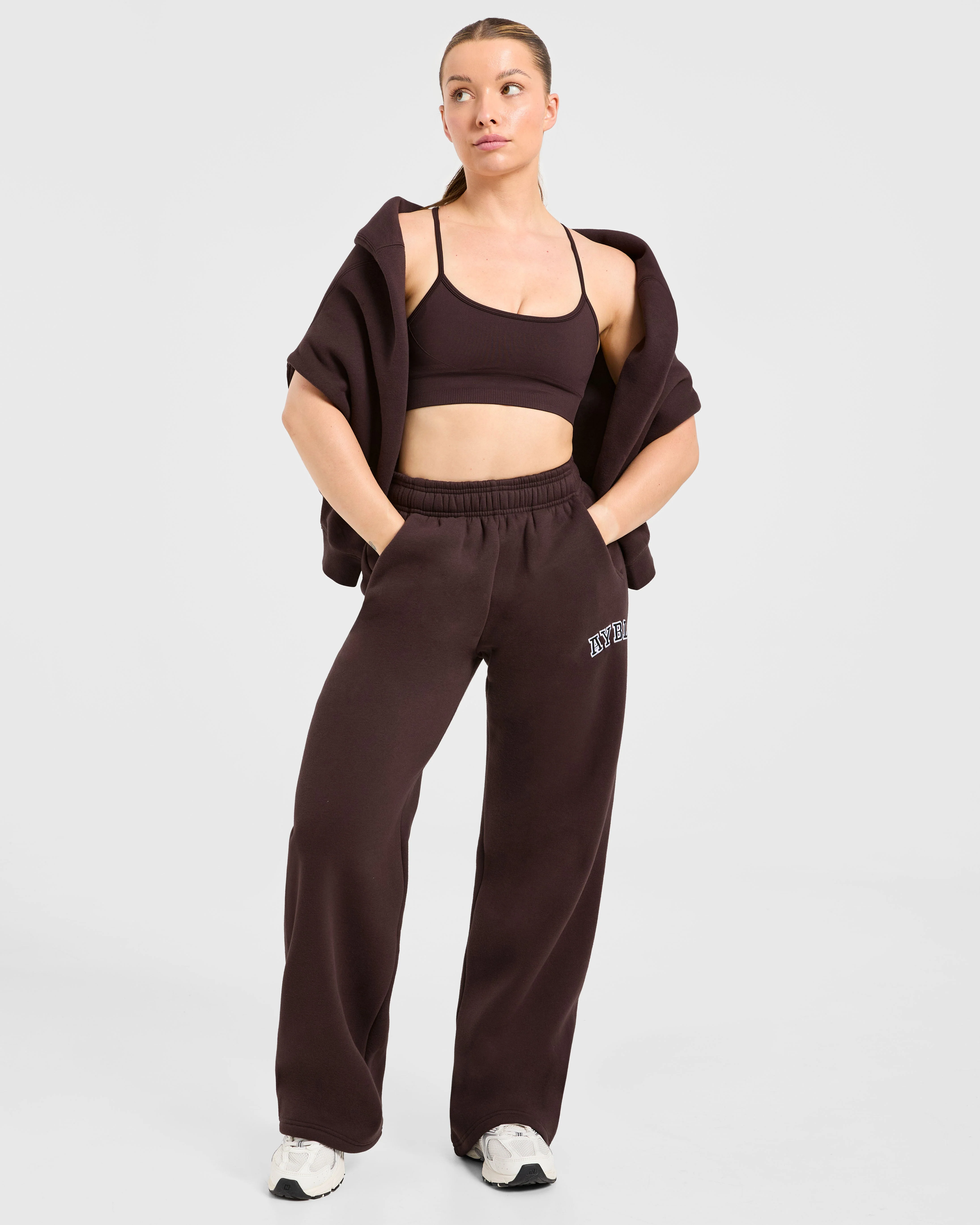 Varsity 2.0 Oversized Straight Leg Joggers - Cocoa Brun - Image 7