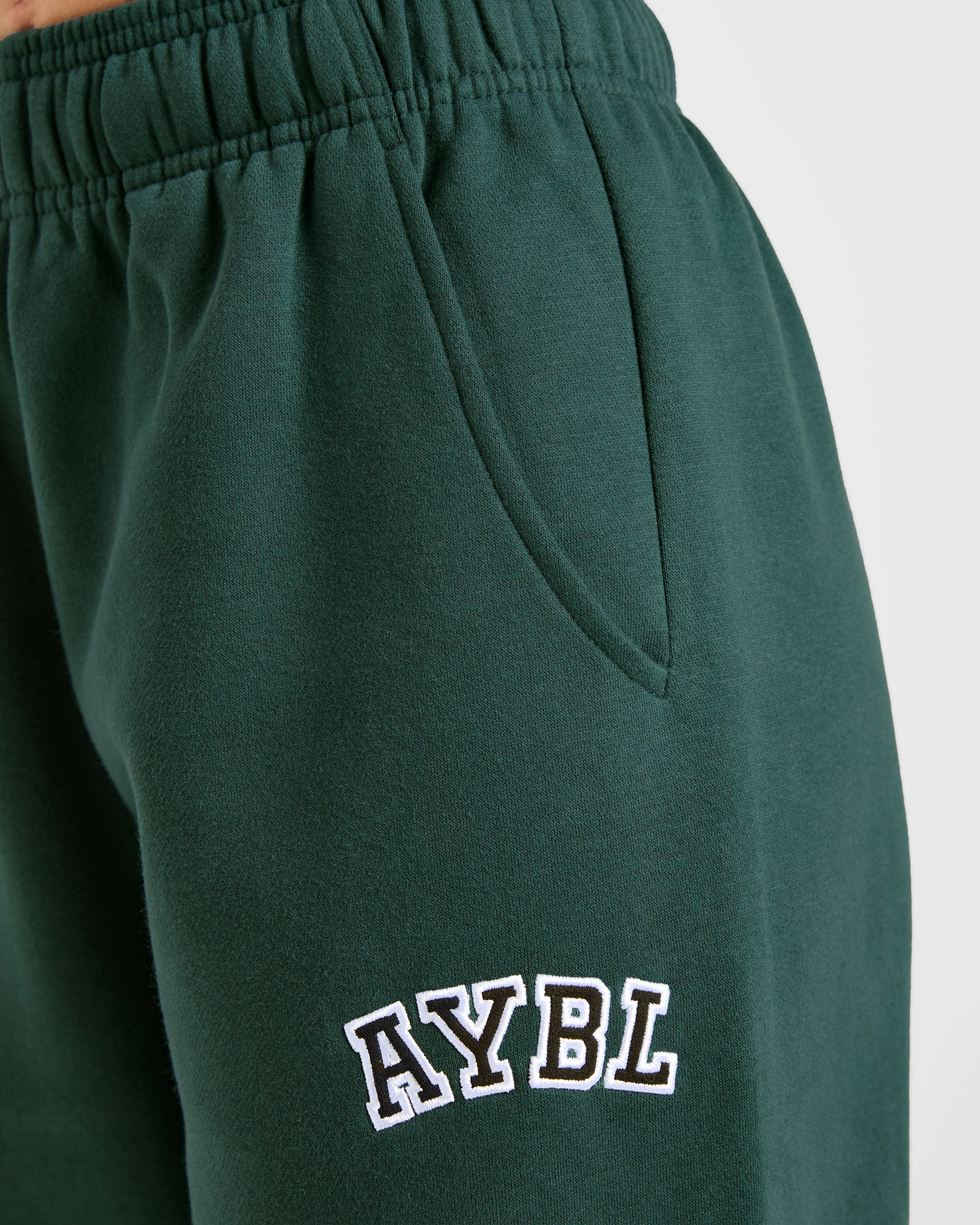 Varsity 2.0 Oversized Straight Leg Joggers - Deep Forest - Image 5