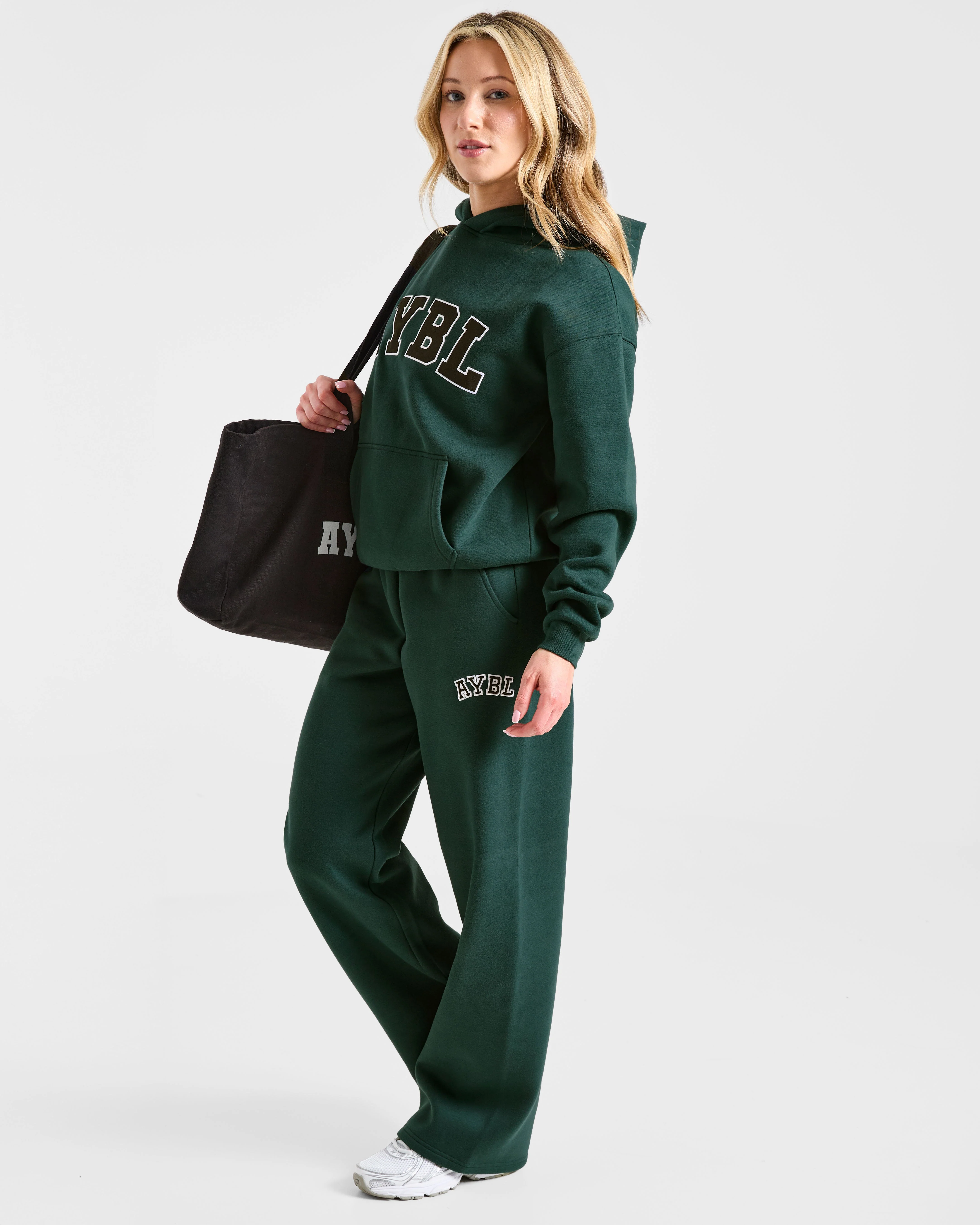 Varsity 2.0 Oversized Straight Leg Joggers - Deep Forest - Image 7