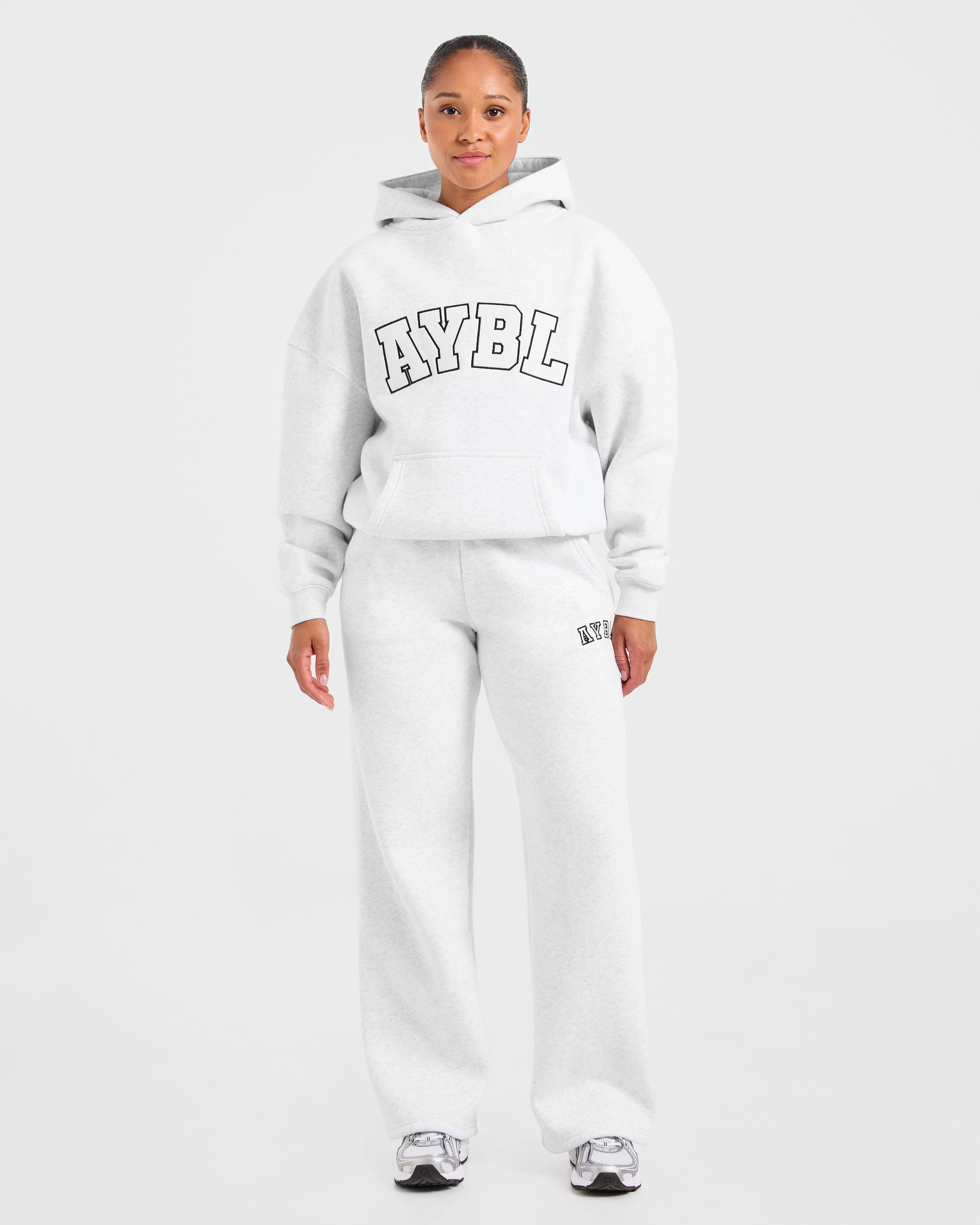 Varsity 2.0 Oversized Straight Leg Joggers - Heather Gris - Image 3