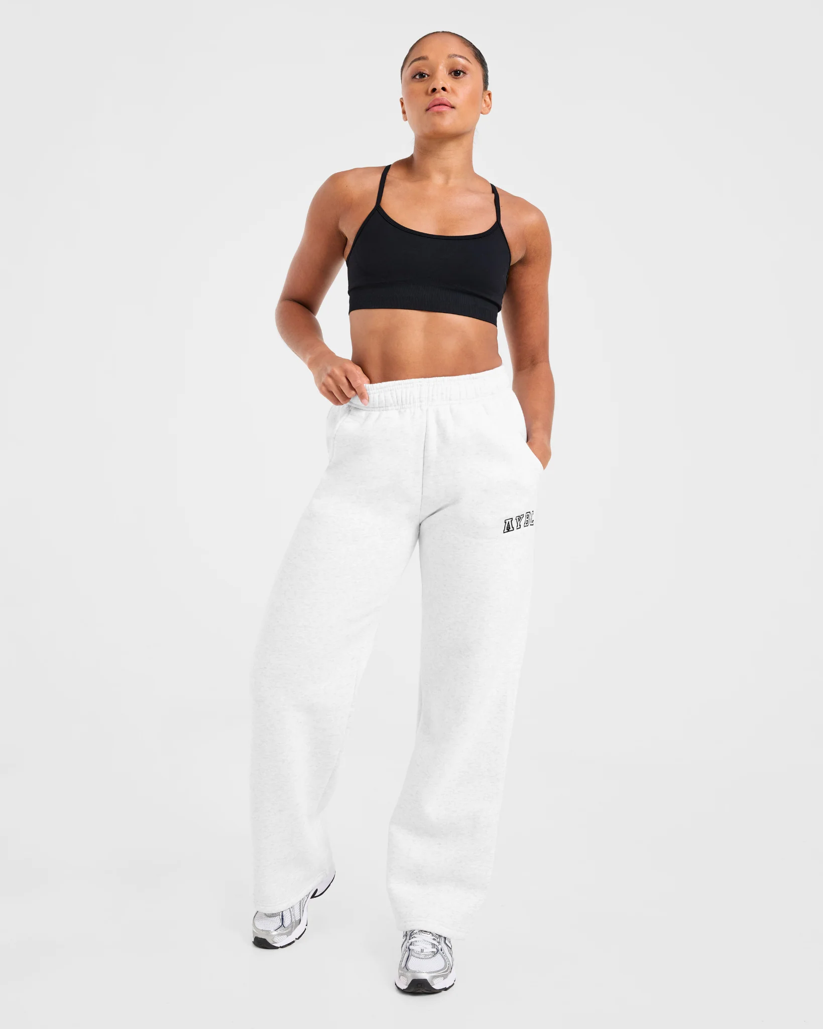 Varsity 2.0 Oversized Straight Leg Joggers - Heather Gris - Image 7