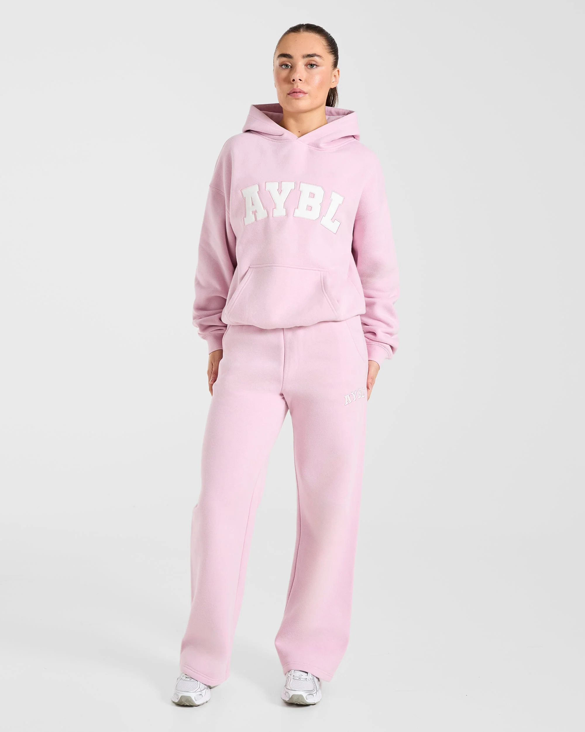 Varsity 2.0 Oversized Straight Leg Joggers - Iced Rose - Image 3