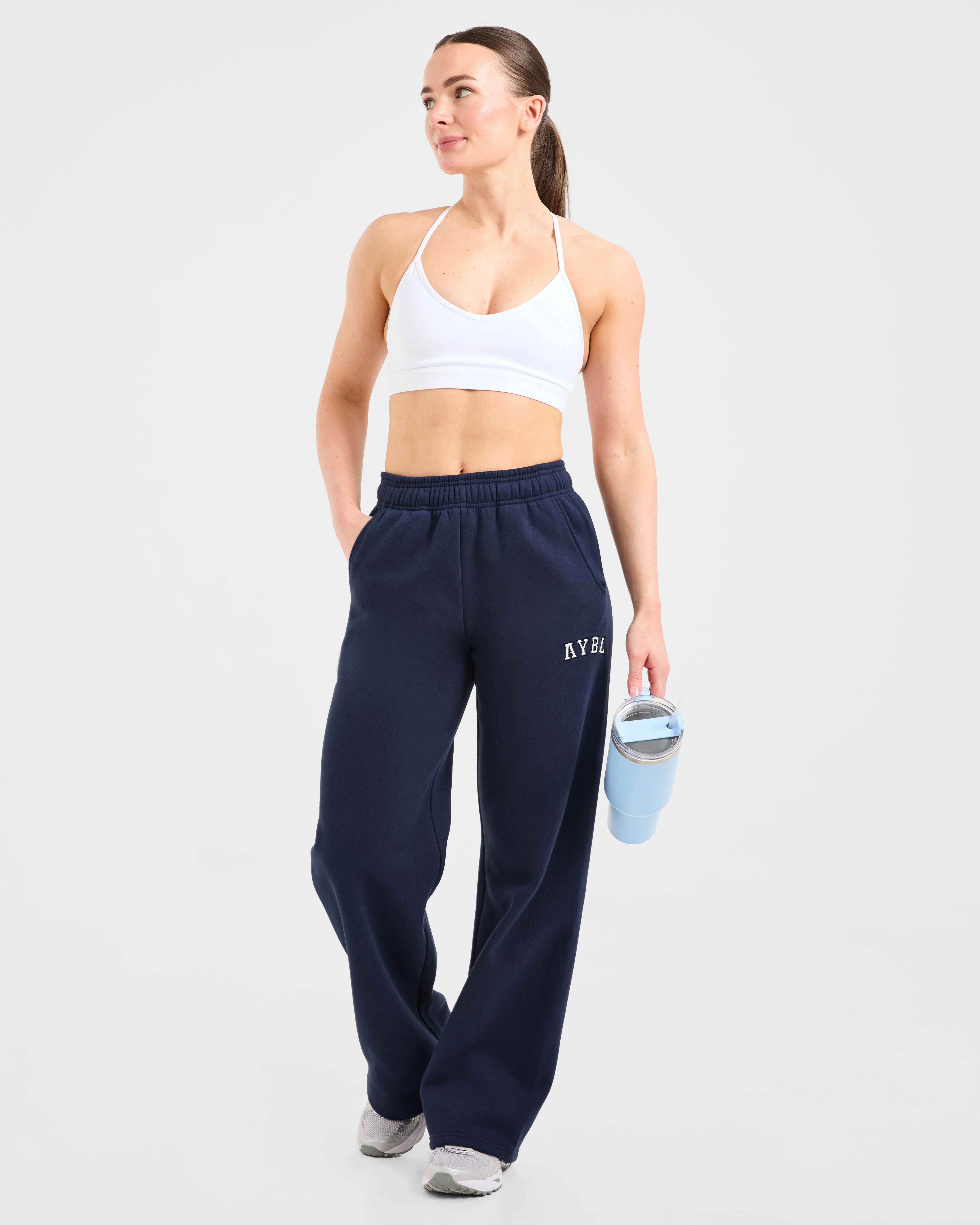 Varsity 2.0 Oversized Straight Leg Joggers - Navy - Image 8